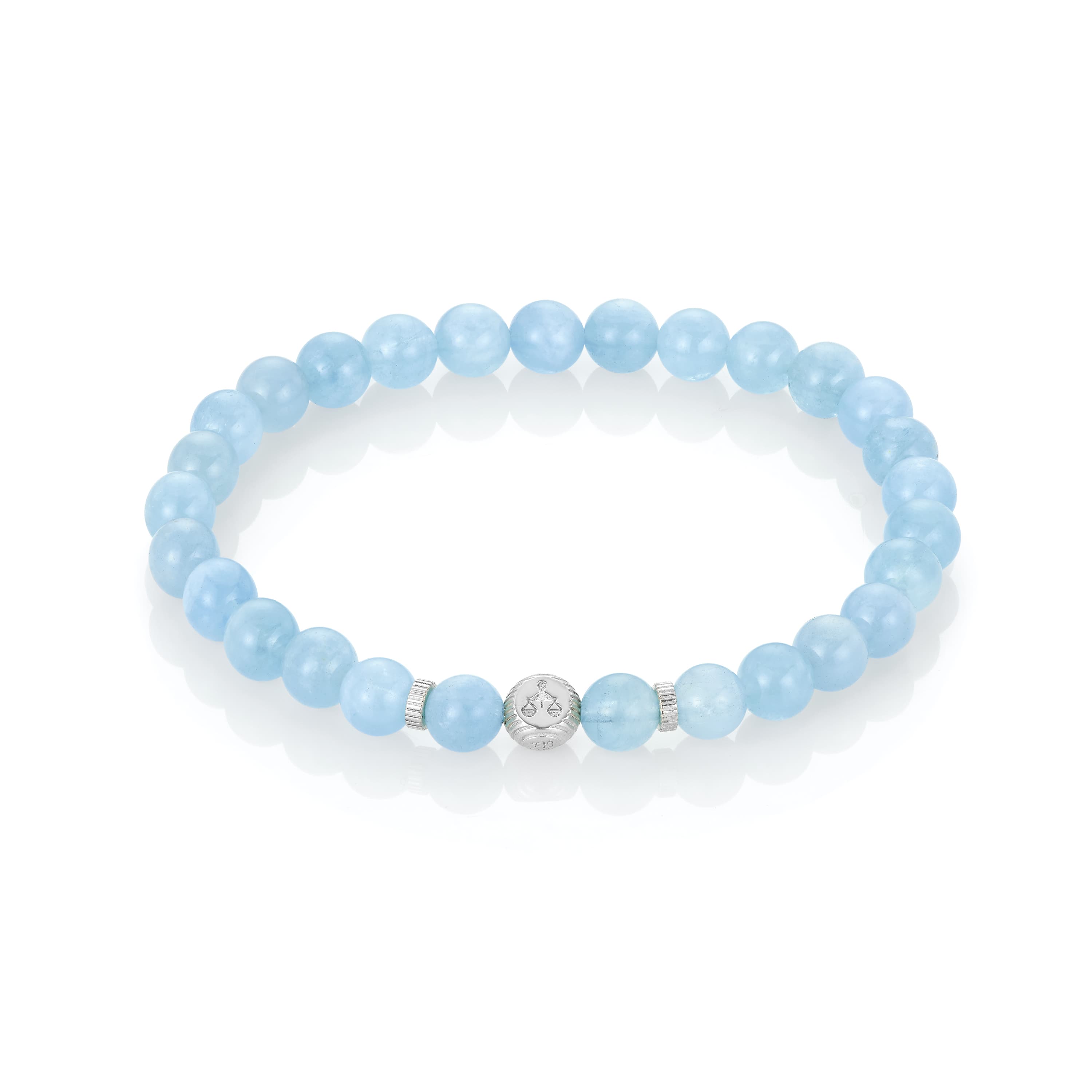Armbånd, Akvamarin 6 mm