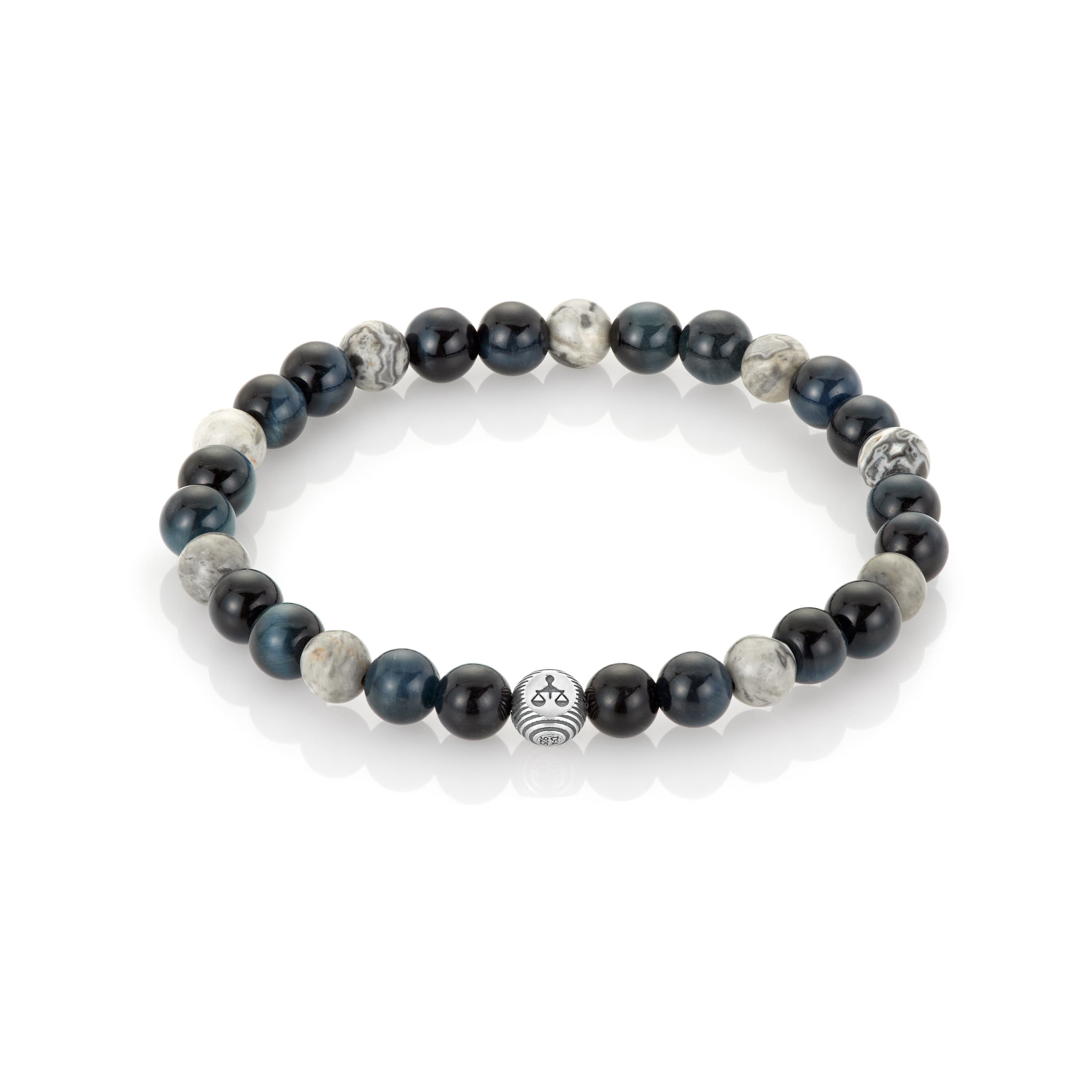 Armbånd, Jasper (Picasso) og Falkøye 6mm