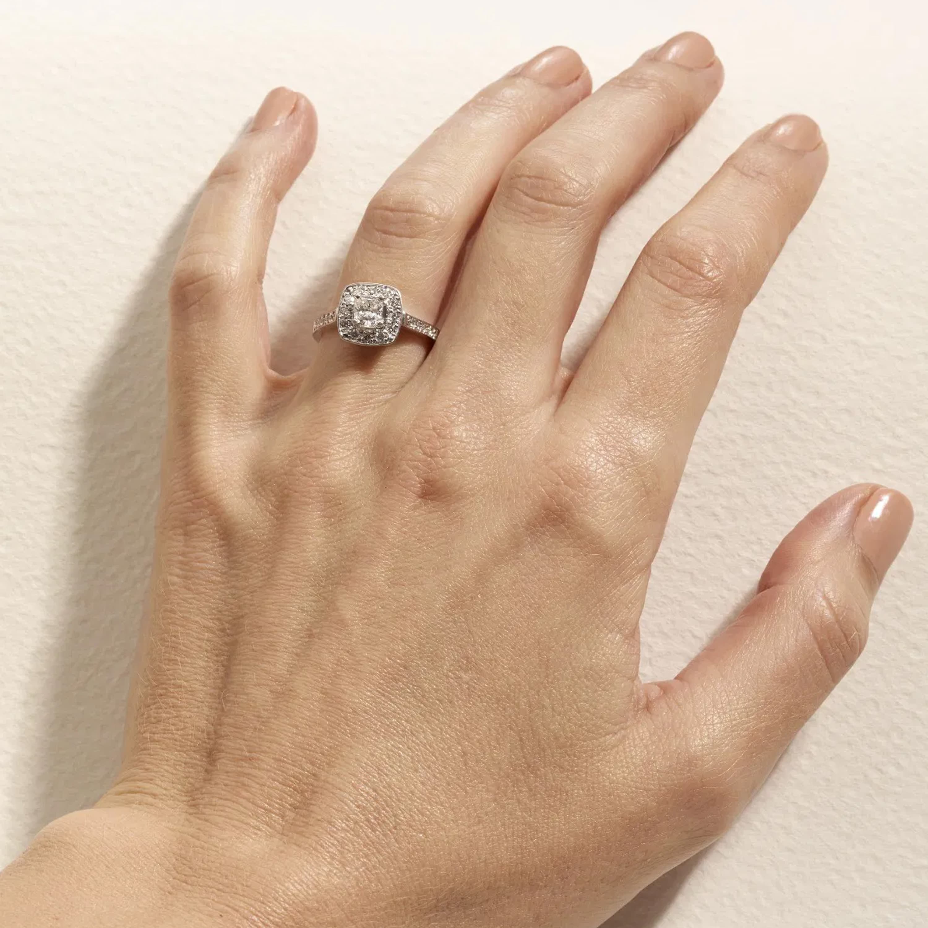 Ring, D-A 2015 Cushionslipt diamant