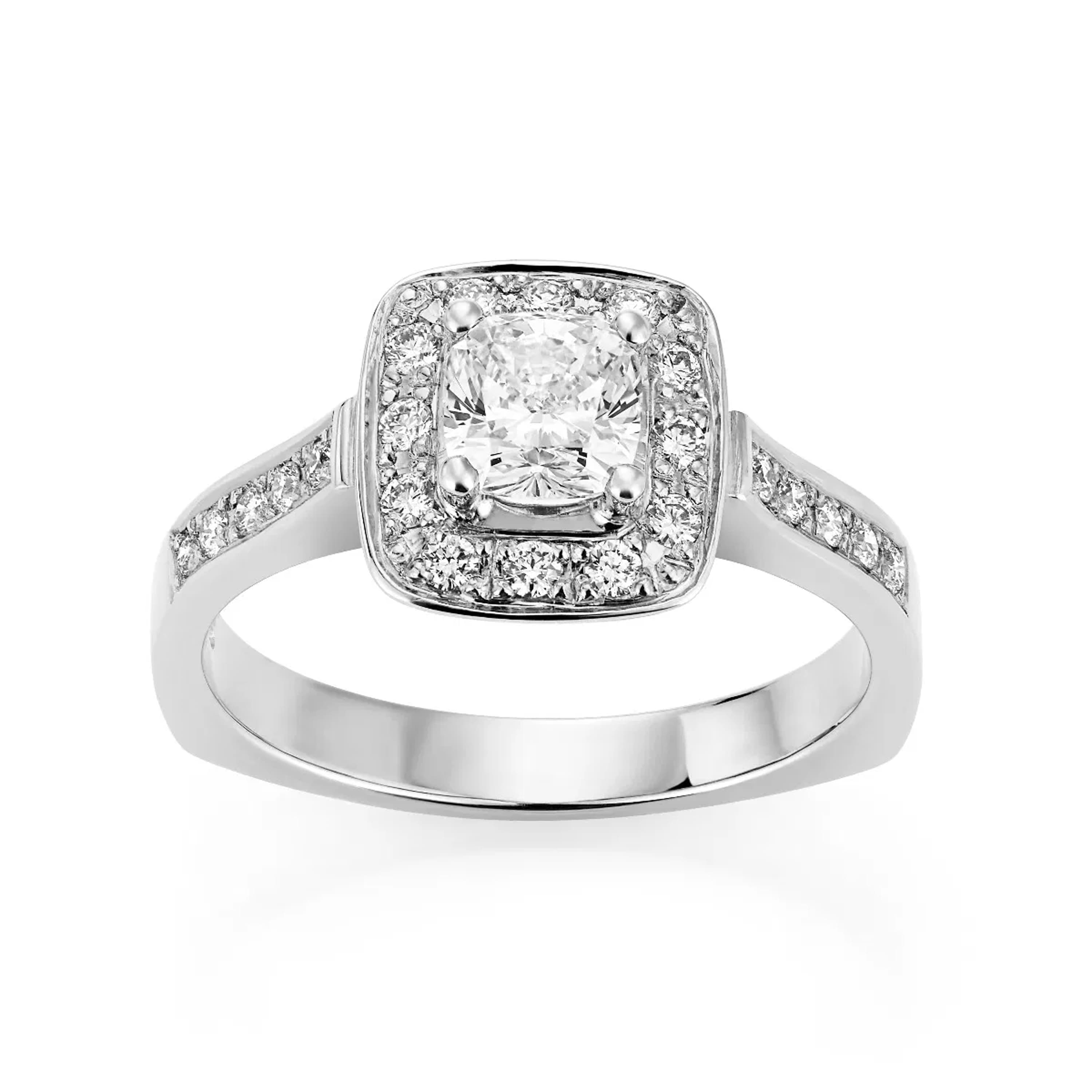 Ring, D-A 2015 Cushionslipt diamant