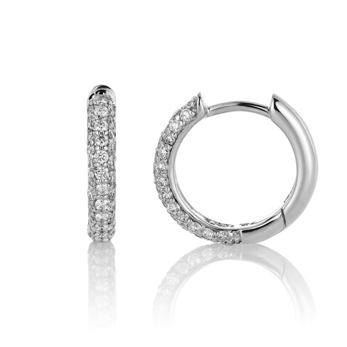 Øreringer, Diamanter 0,50 ct hvitt gull