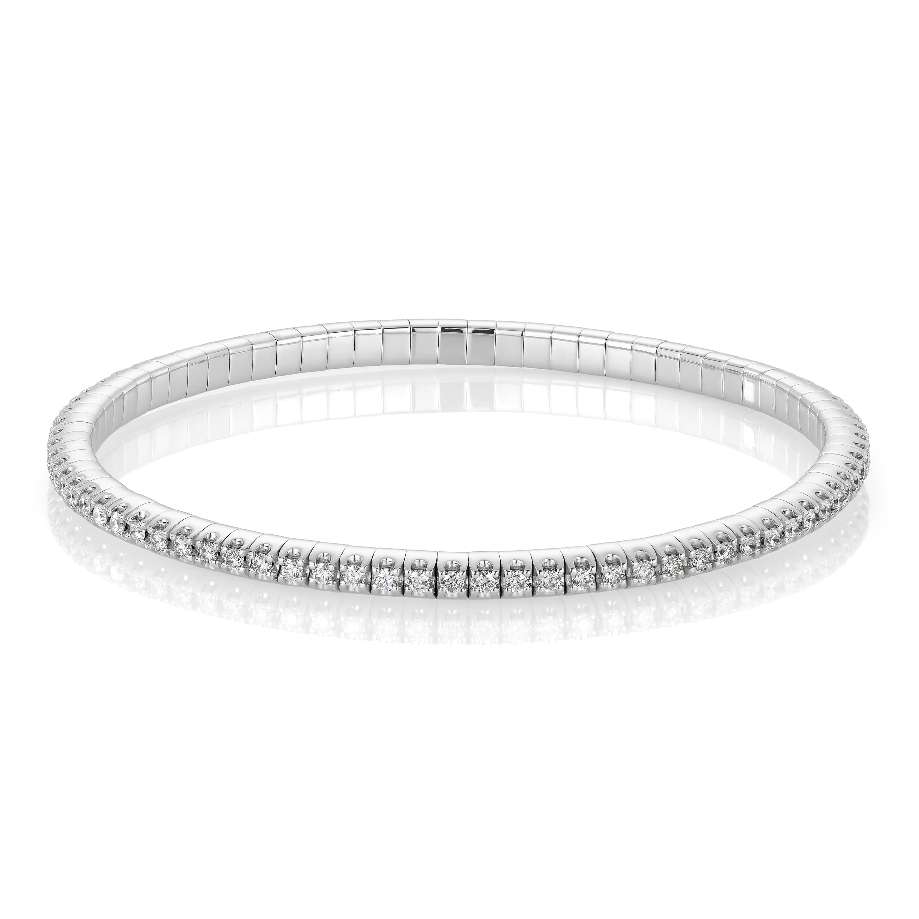 Tennisarmbånd, Stretch Rund 1,50 ct
