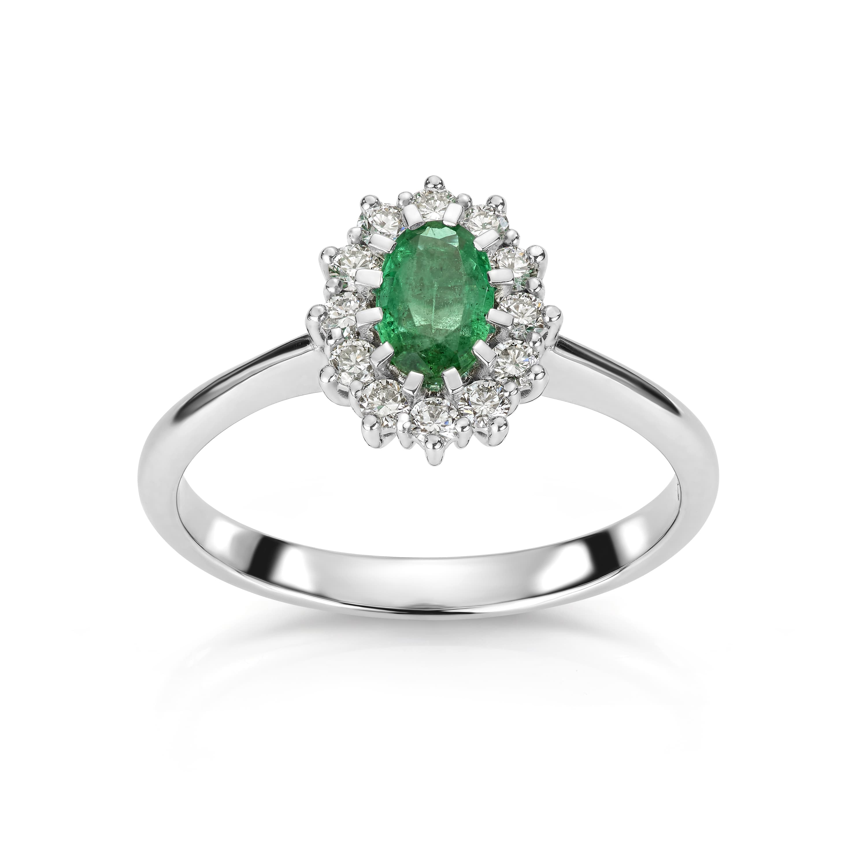 Ring, Rosett Smaragd