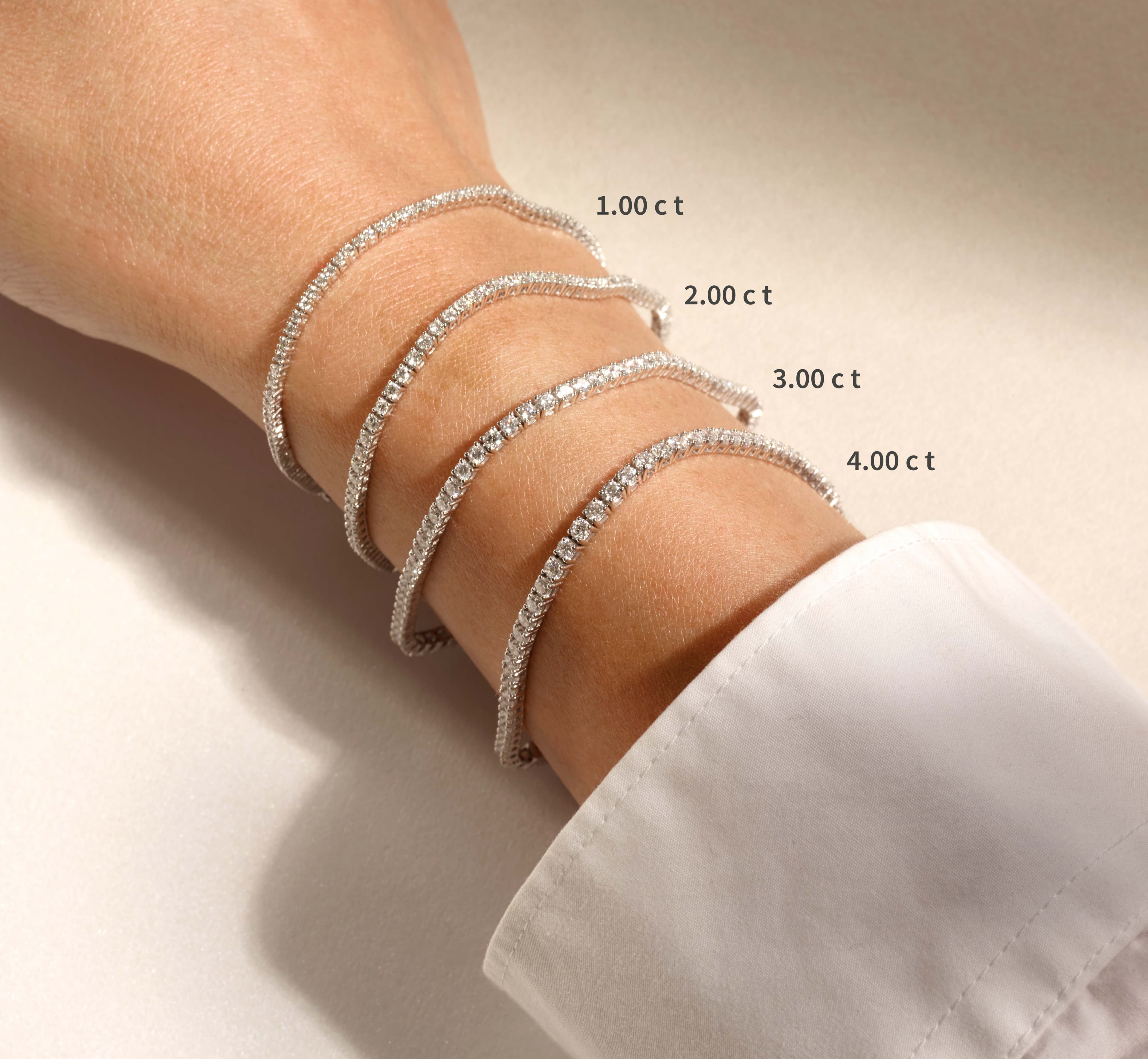 Tennisarmbånd, Diamanter 3,00 ct