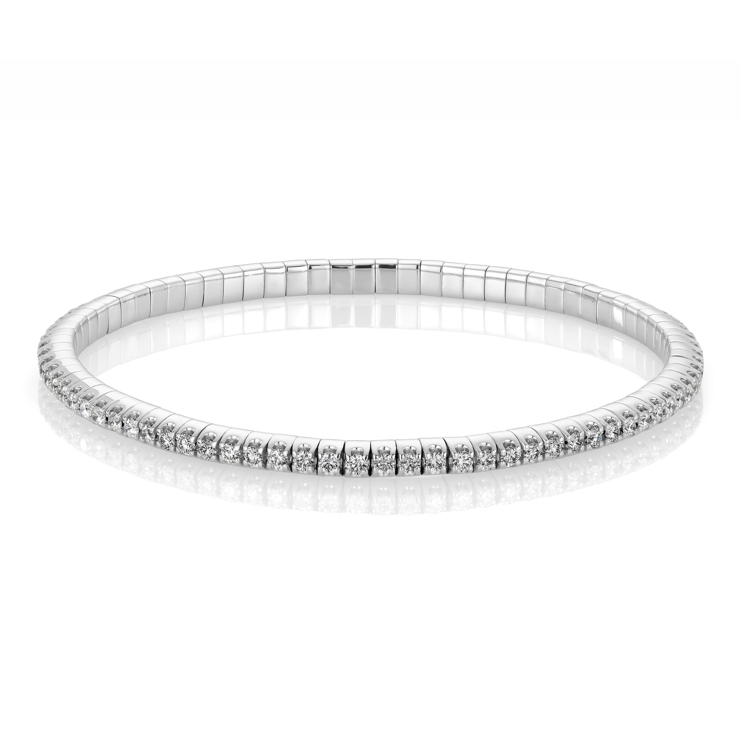 Tennisarmbånd, Stretch Rund 2,00 ct