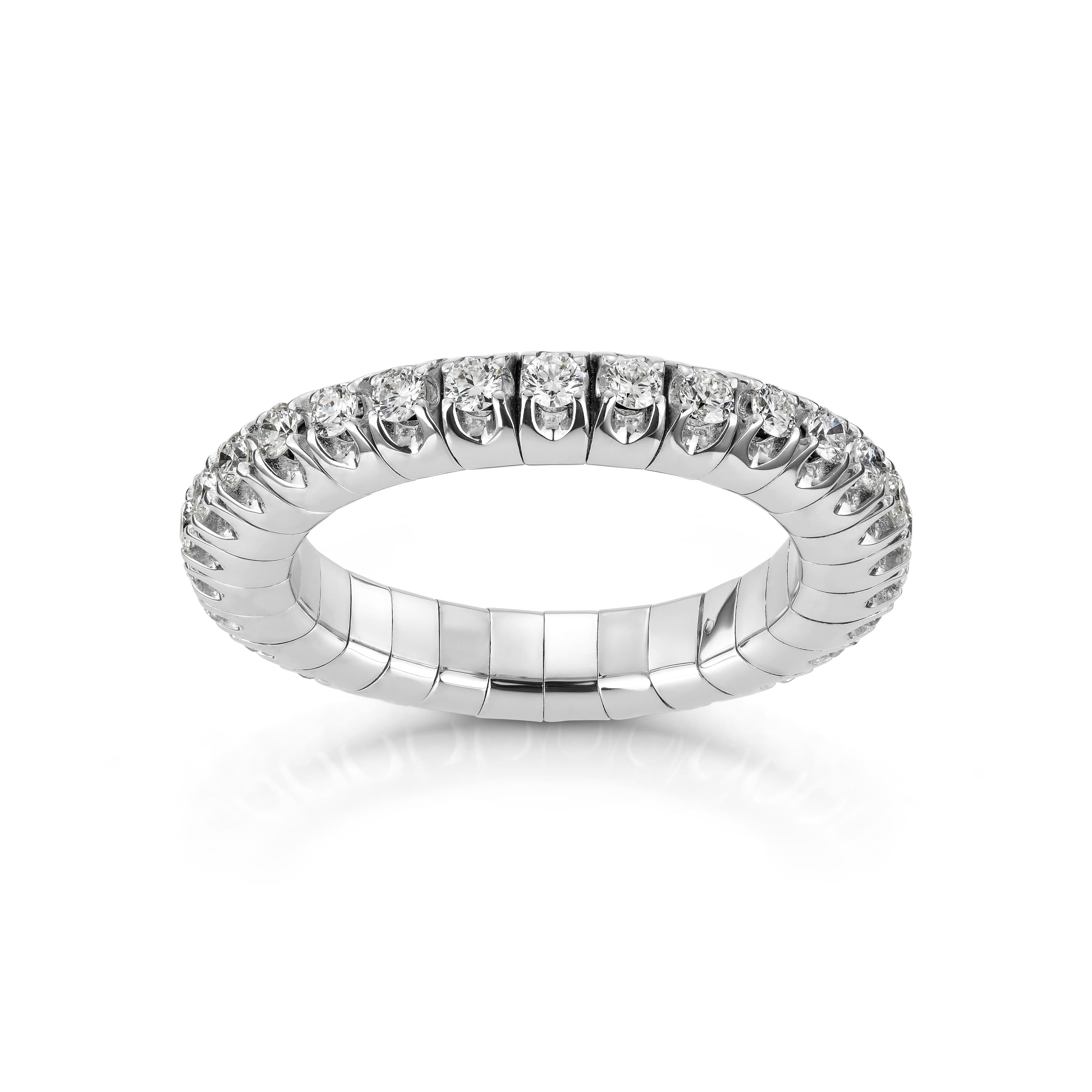Ring, Stretch rekkering 1,00-1,12 ct
