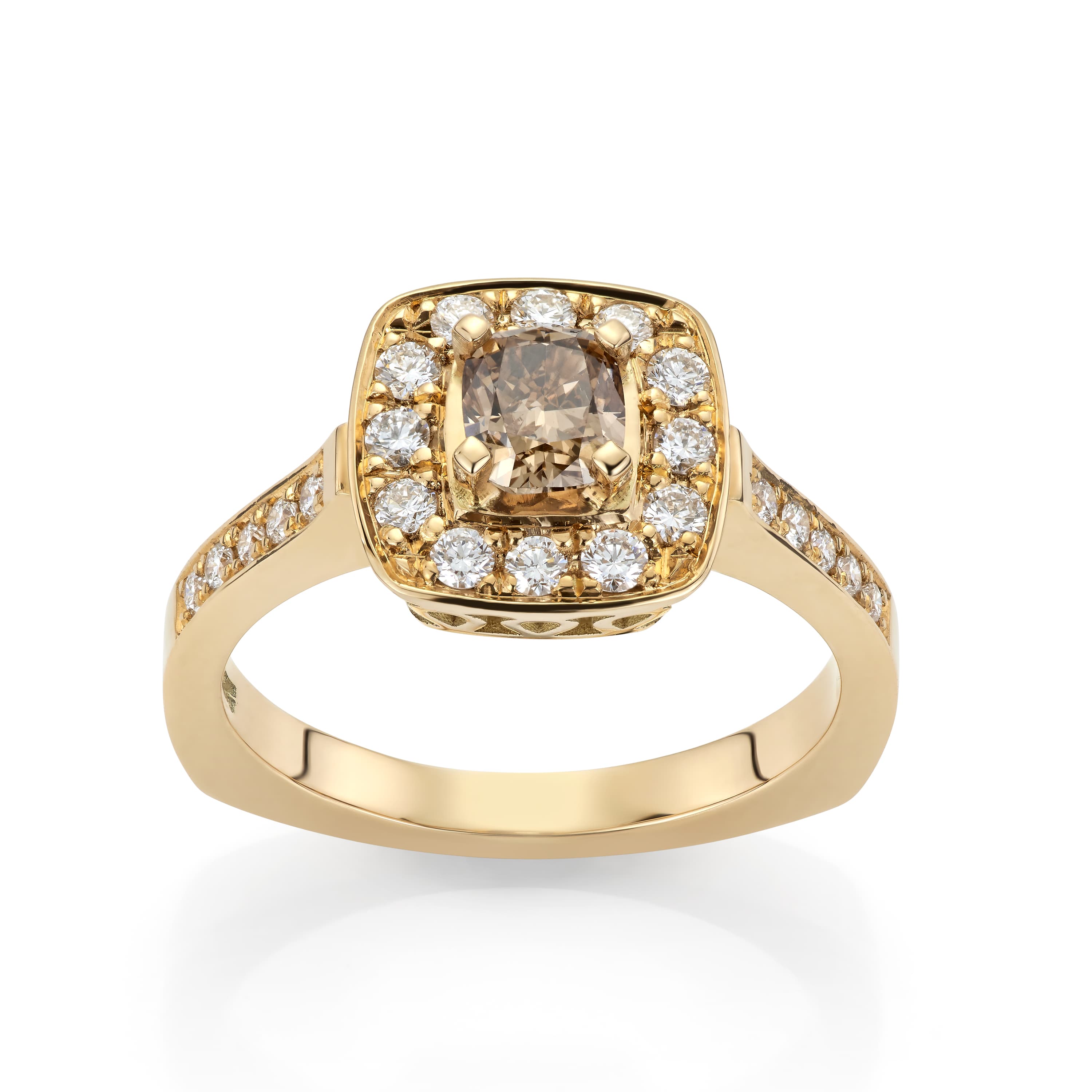 Ring, D-A 2015 Fancy Brown diamant 1,00 ct