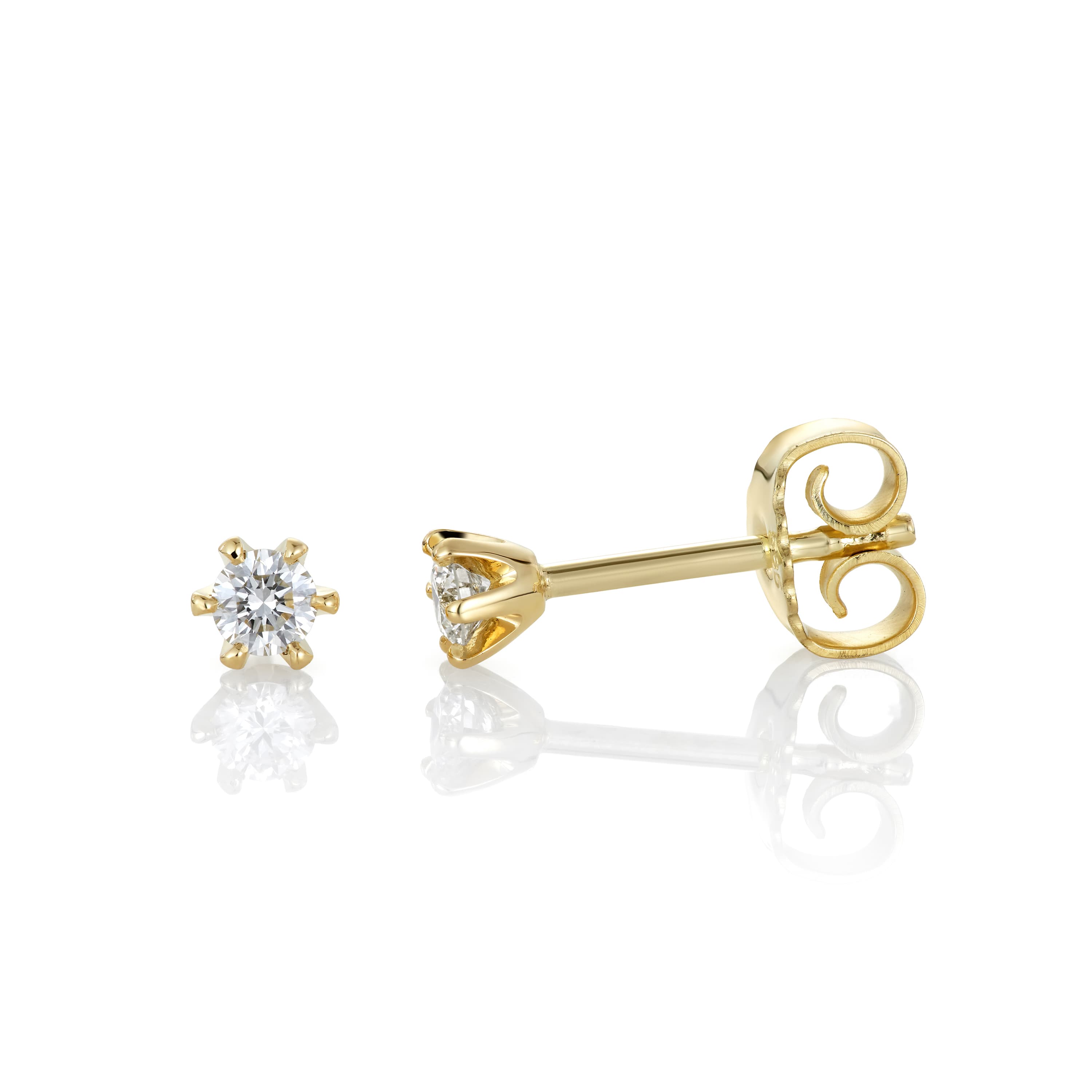 Ørepynt, Solitær diamanter 0,20 ct
