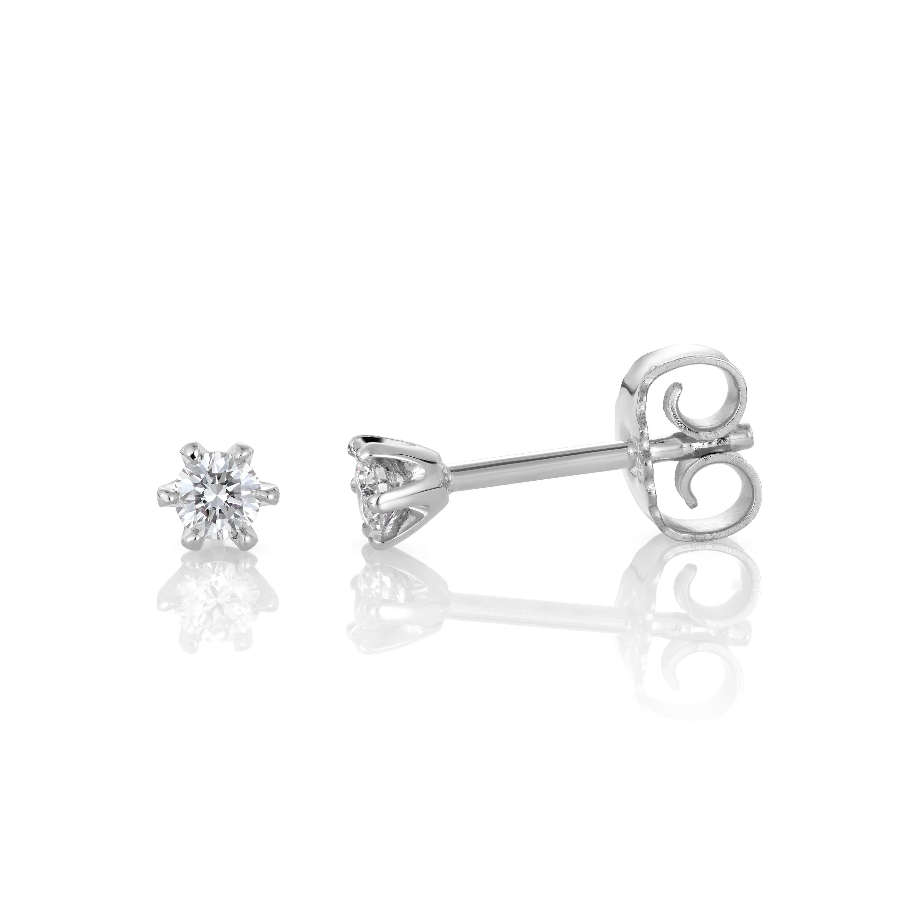Ørepynt, Solitær diamanter 0,20 ct