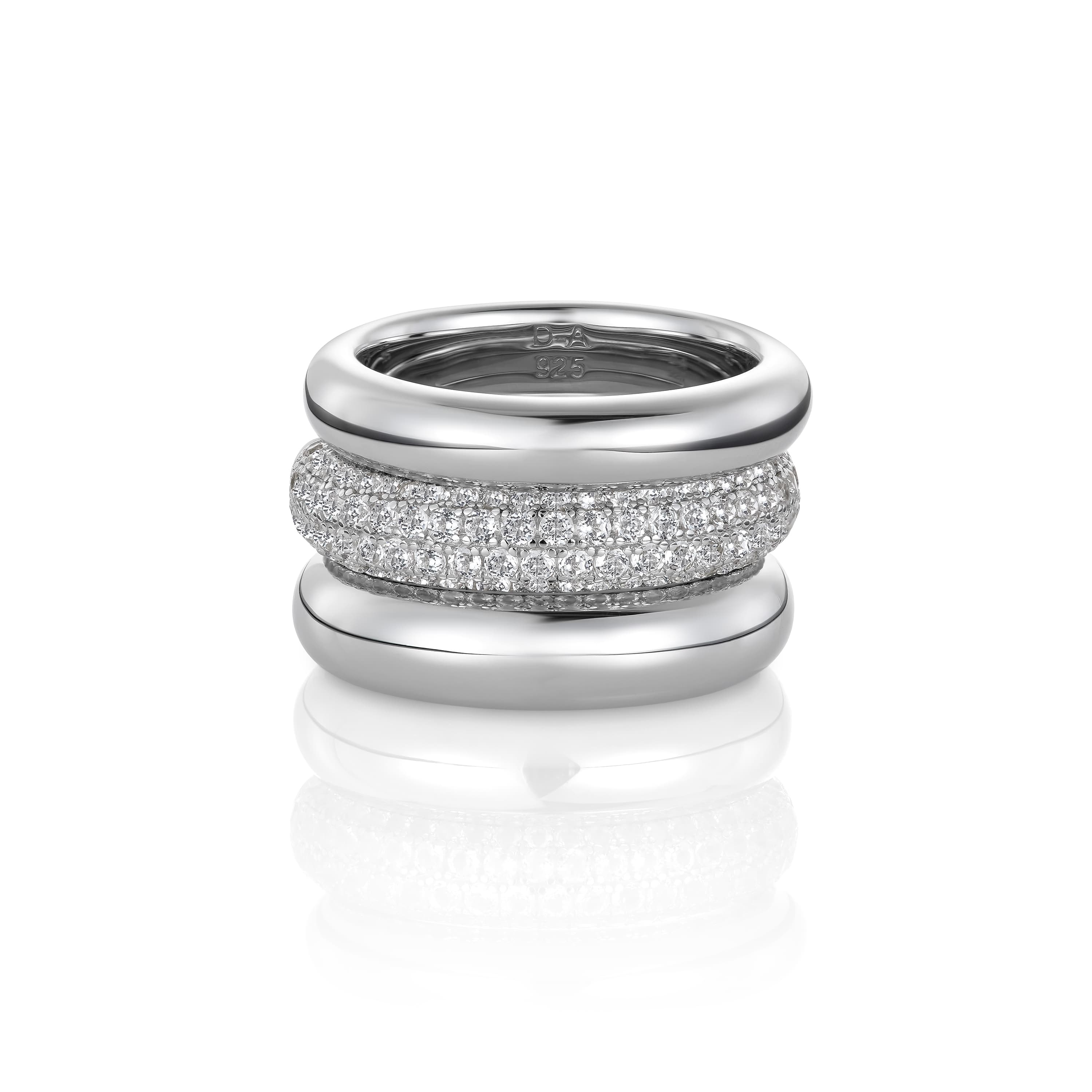 Ring, Soft midi Topas pavé