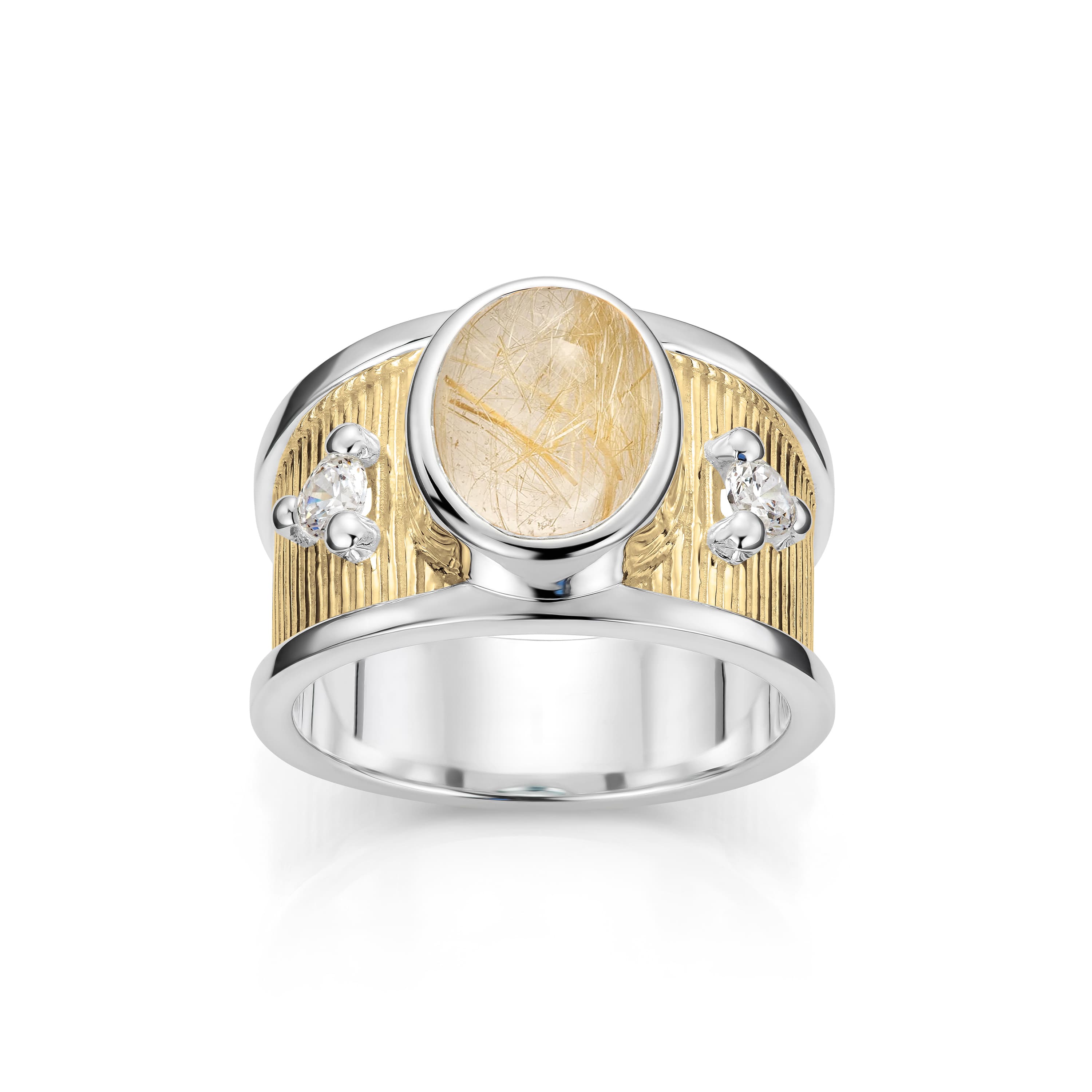 Ring, Deco sølv og forgylt sølv