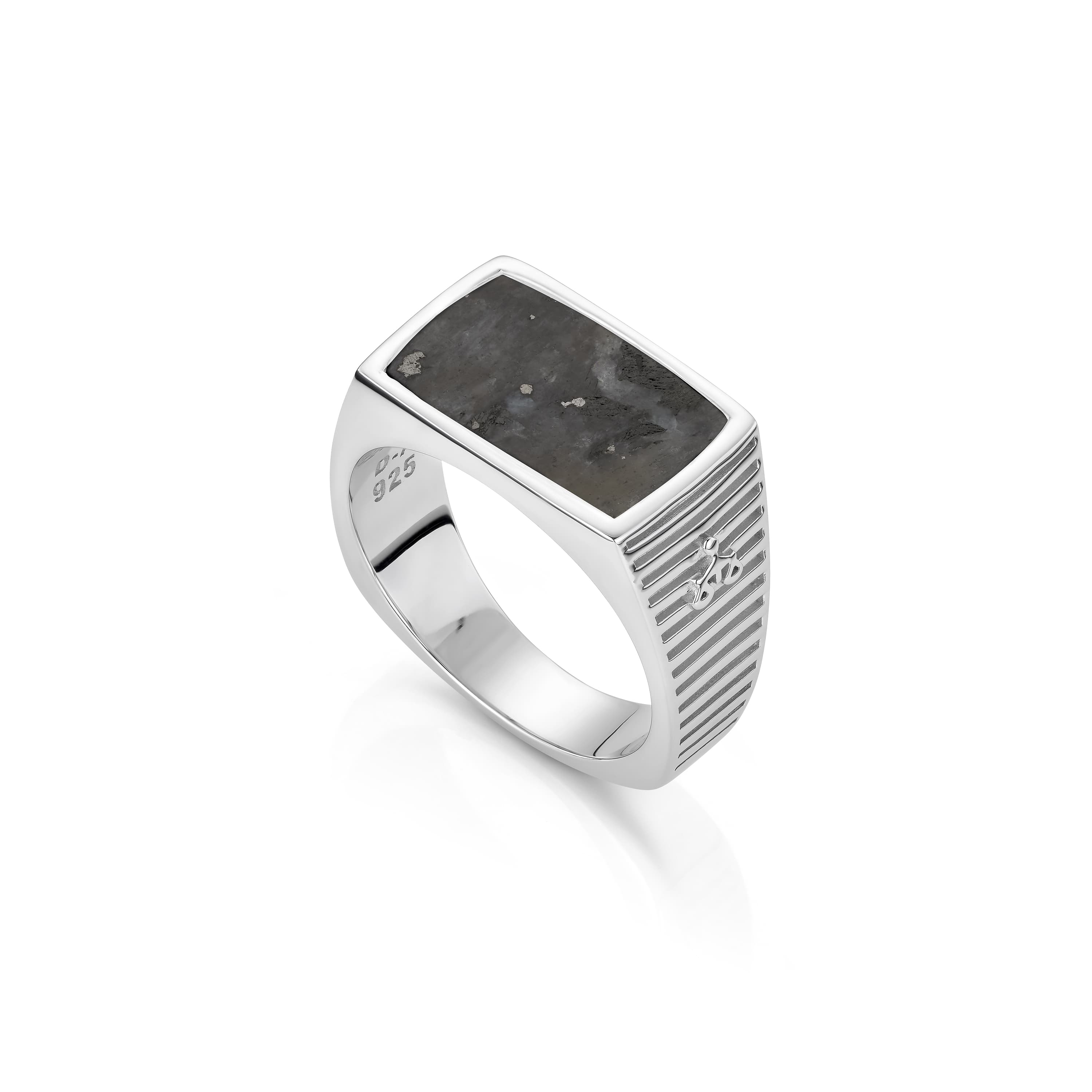 Ring, Deco Pearl Granite signet