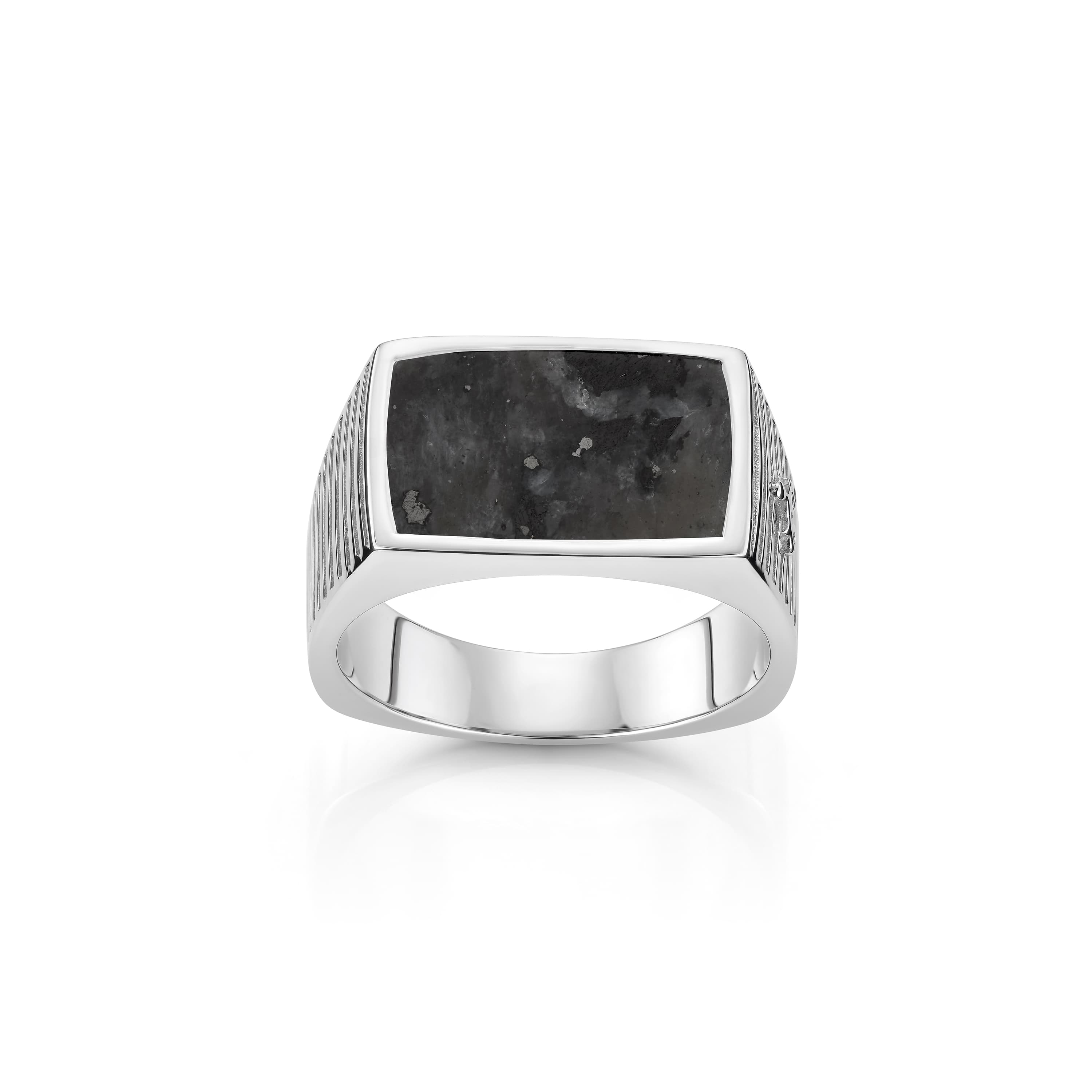 Ring, Deco Pearl Granite signet