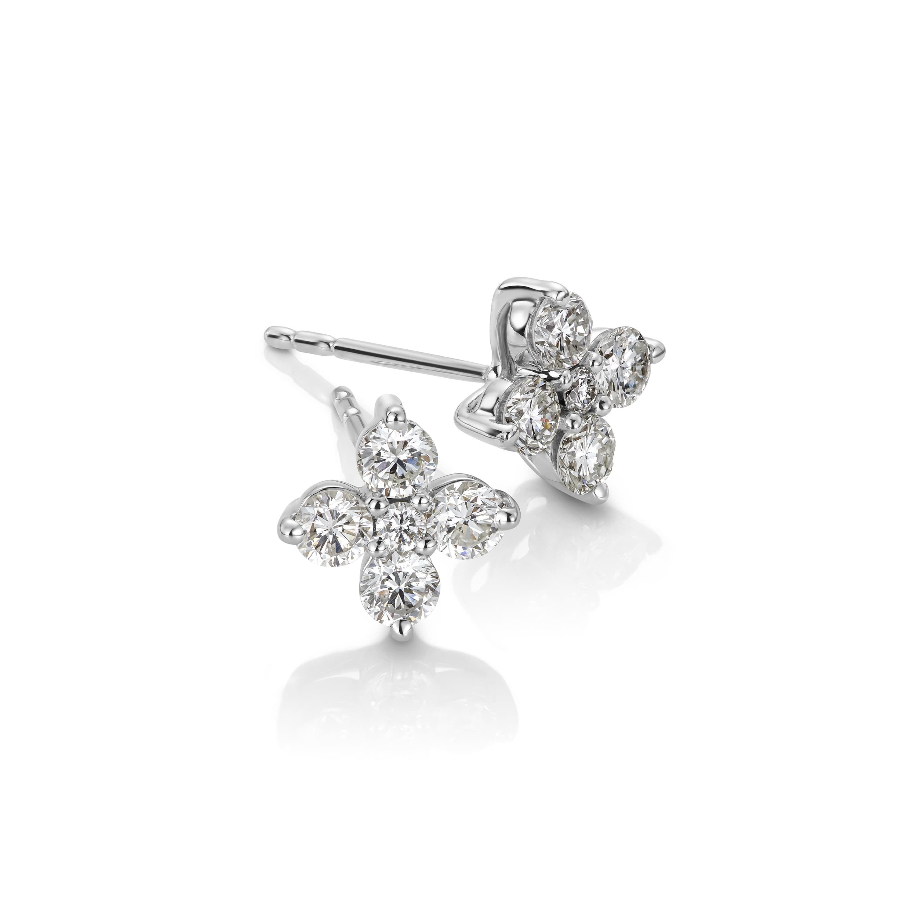 Ørepynt, Blomst diamanter 0,64 ct