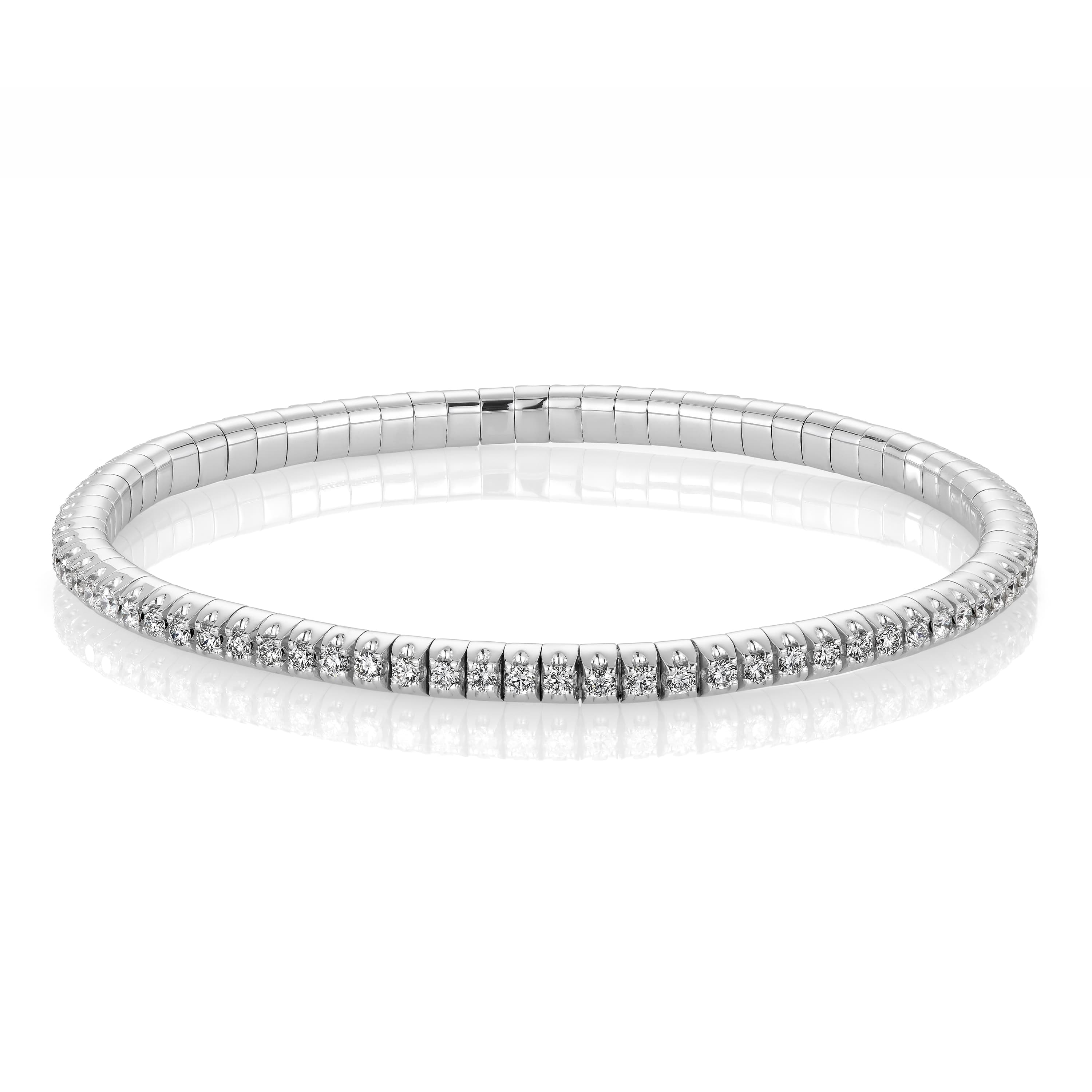 Tennisarmbånd, Stretch Oval 2,00 ct