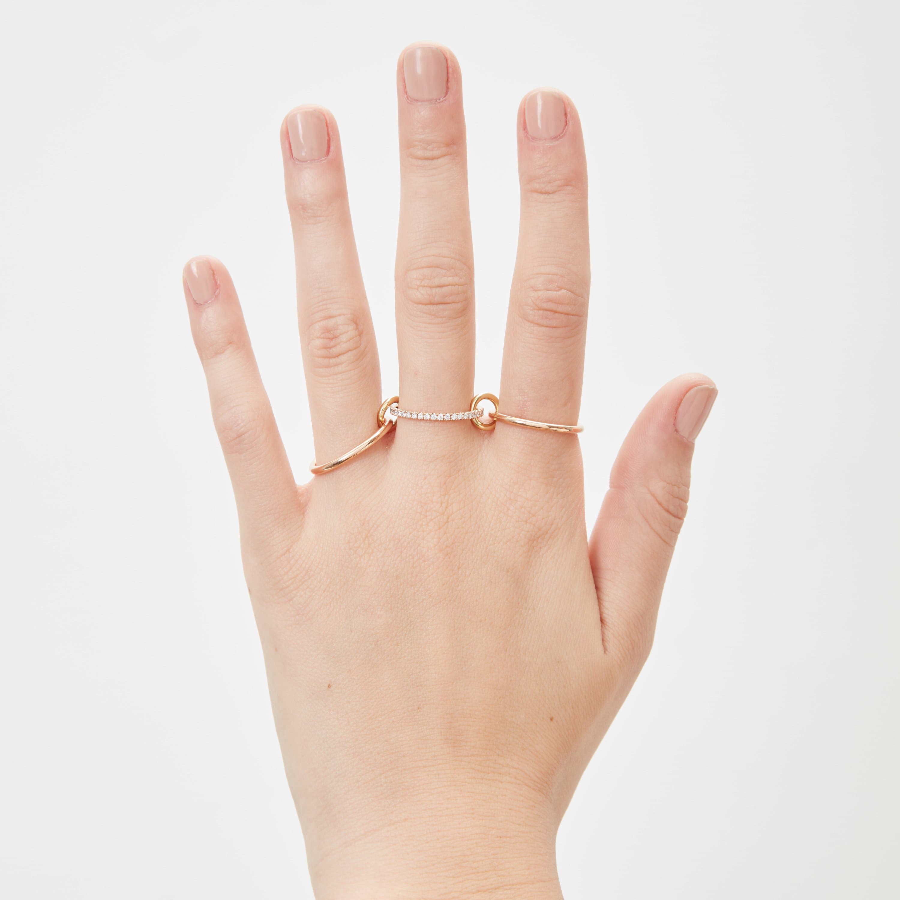 Ring, Sonny gult gull med diamanter