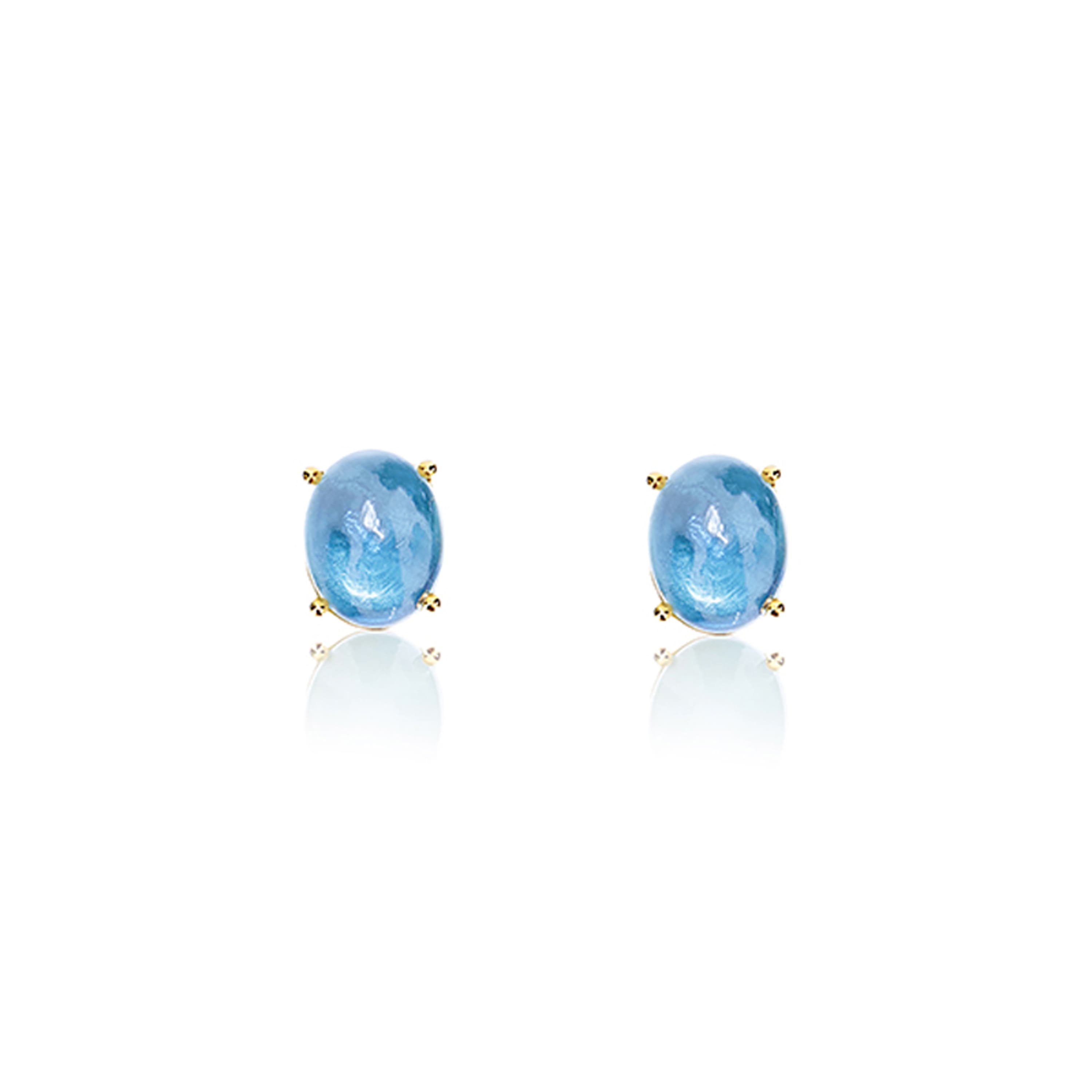 Øredobber, Dancing In The Rain Azure - London Blue Topas