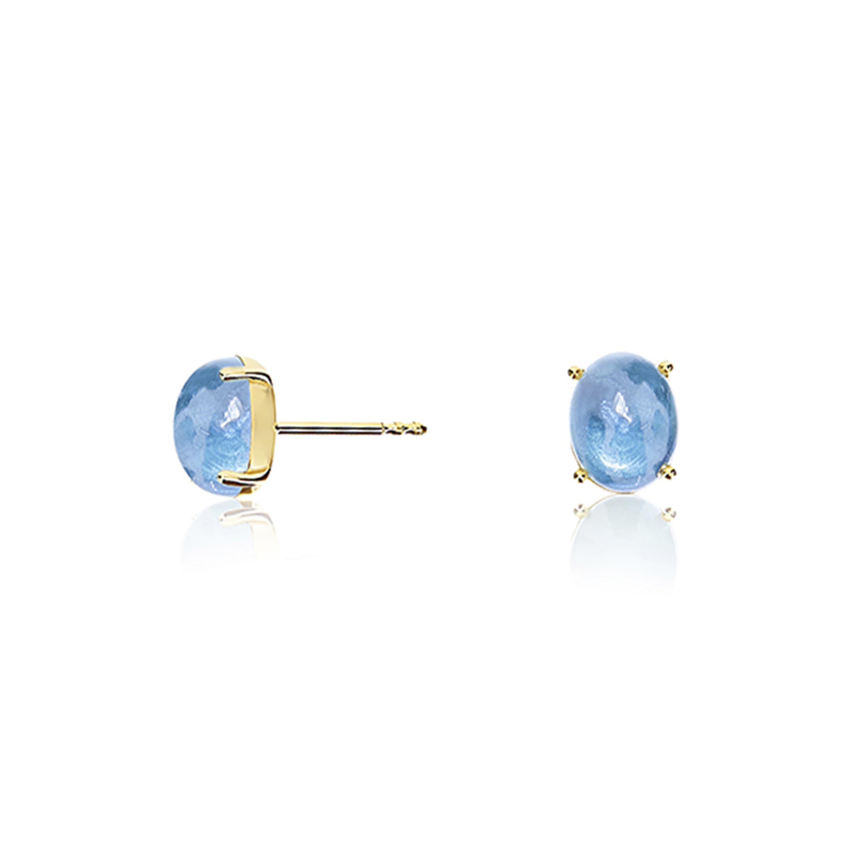 Øredobber, Dancing In The Rain Azure - London Blue Topas