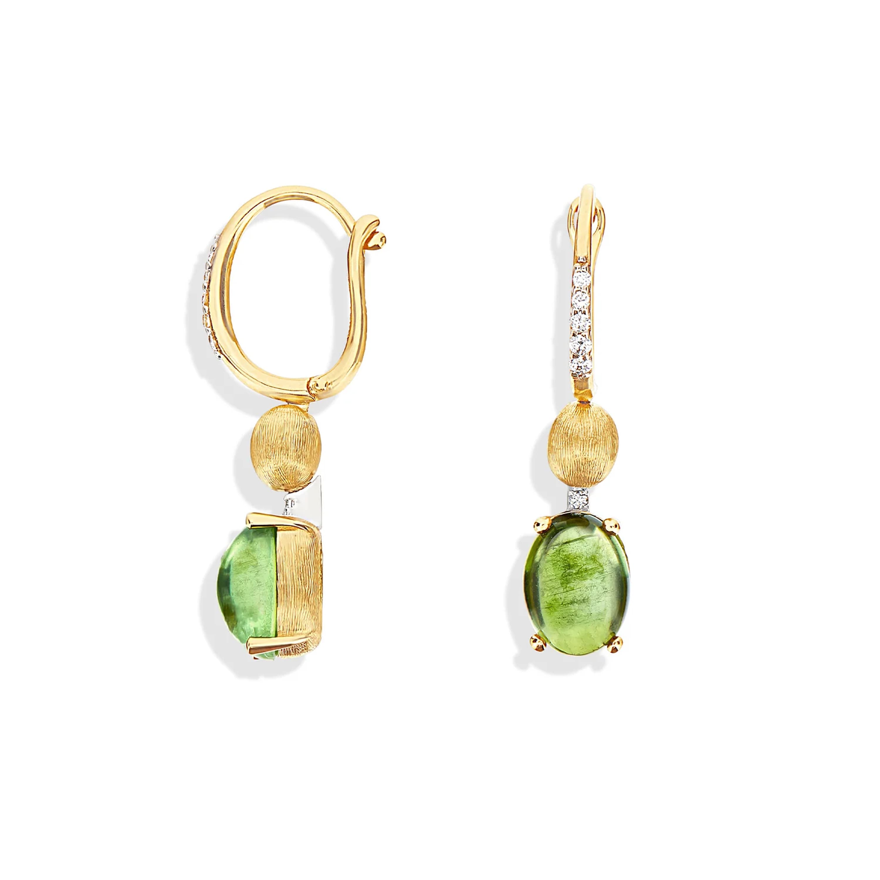 Øredobber, Dancing In The Rain Tourmalines - Grønn Turmalin Drop