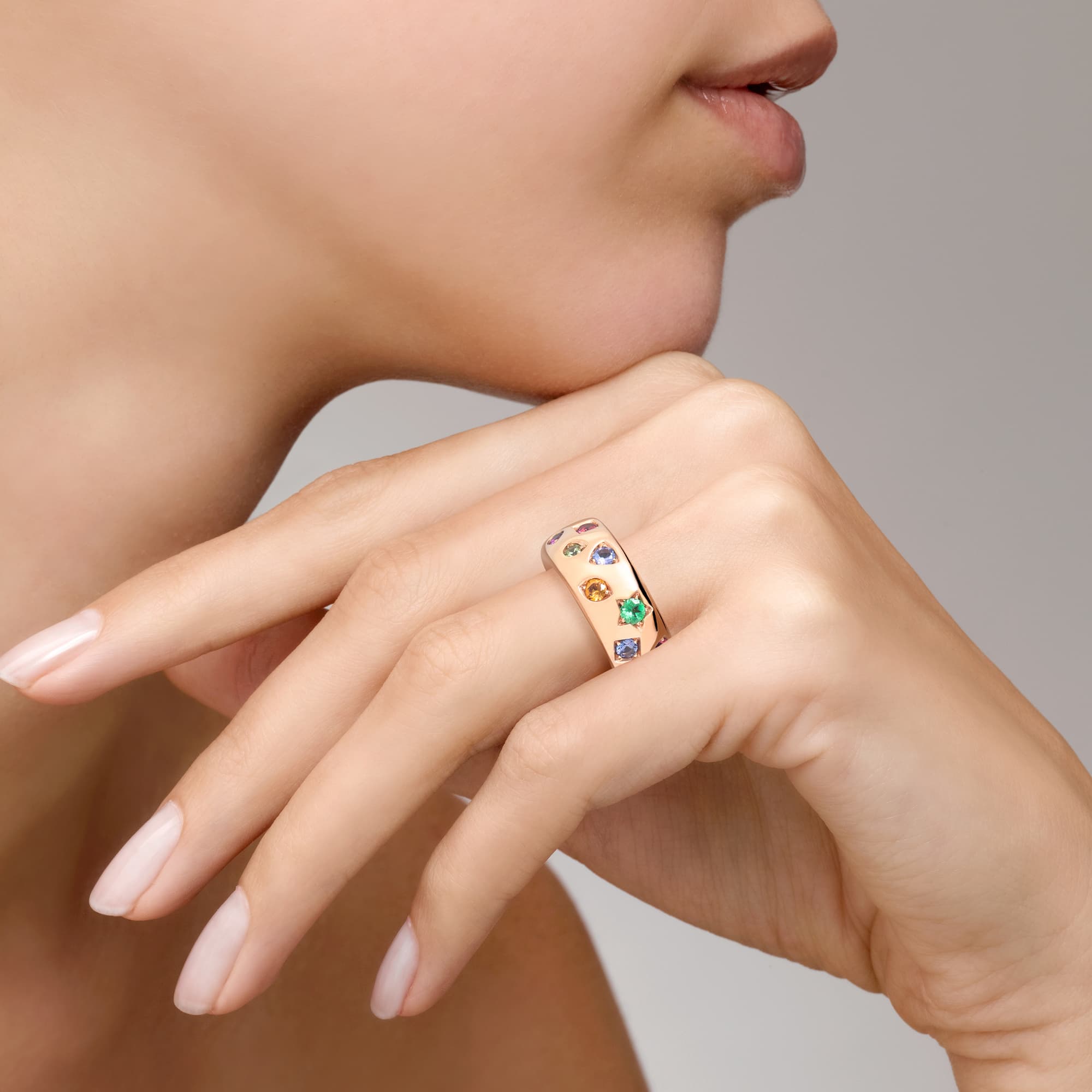 Ring, Iconica Fancy Large med fargestener