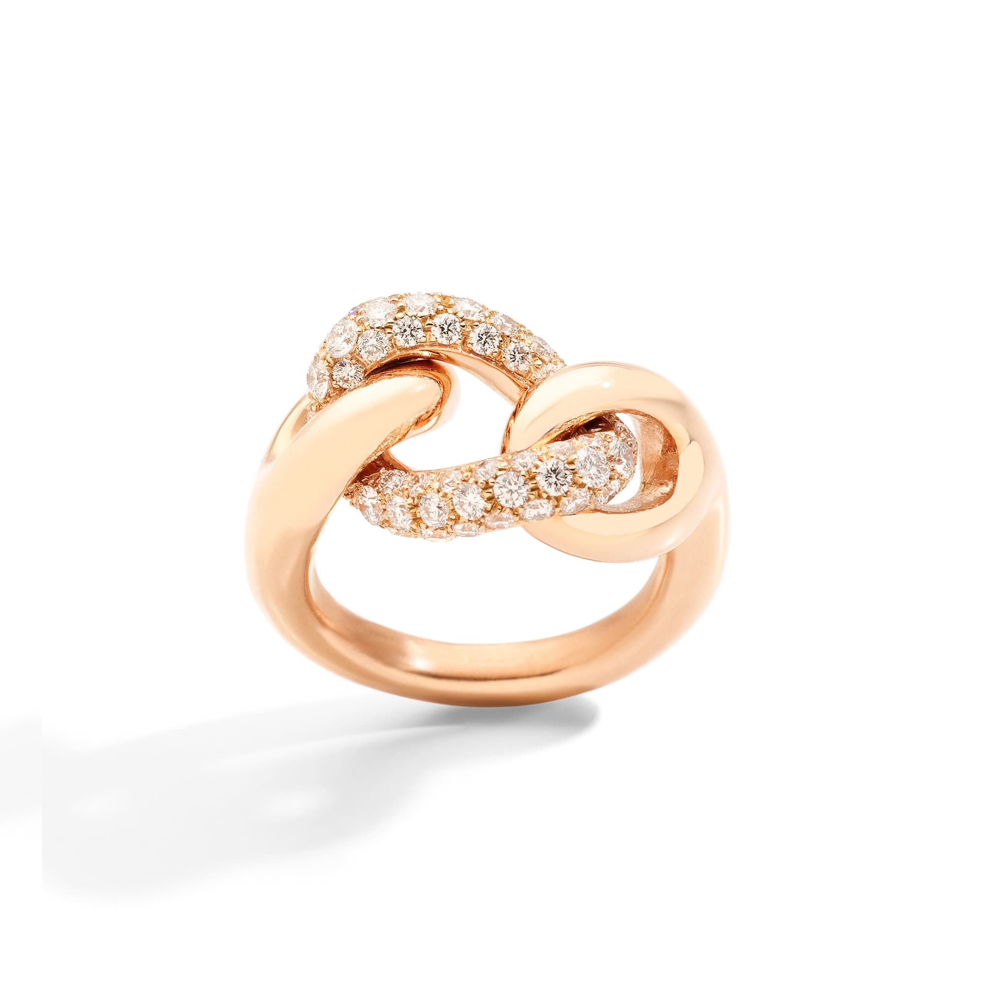 Ring, Catene med diamanter 1,10 ct