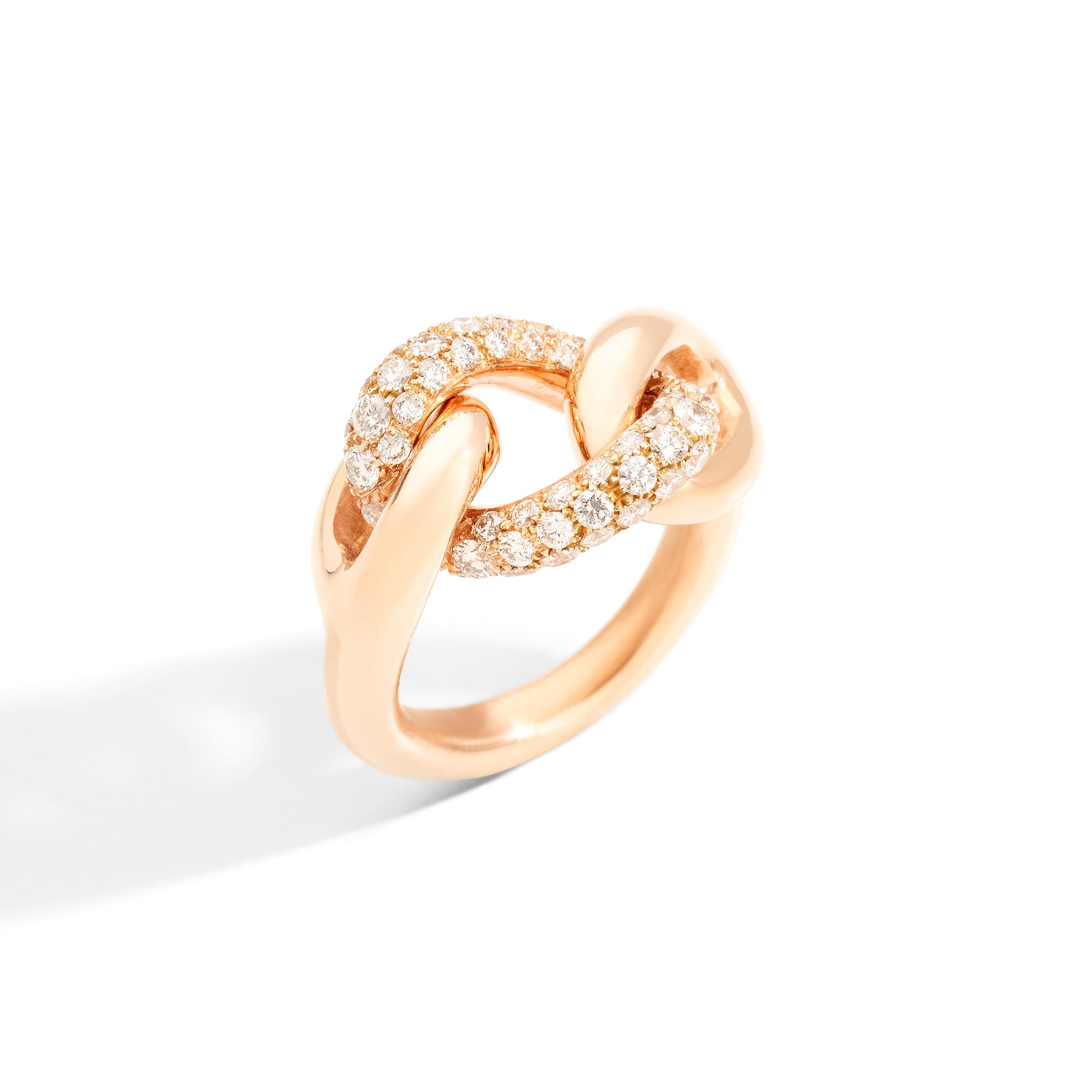 Ring, Catene med diamanter 1,10 ct