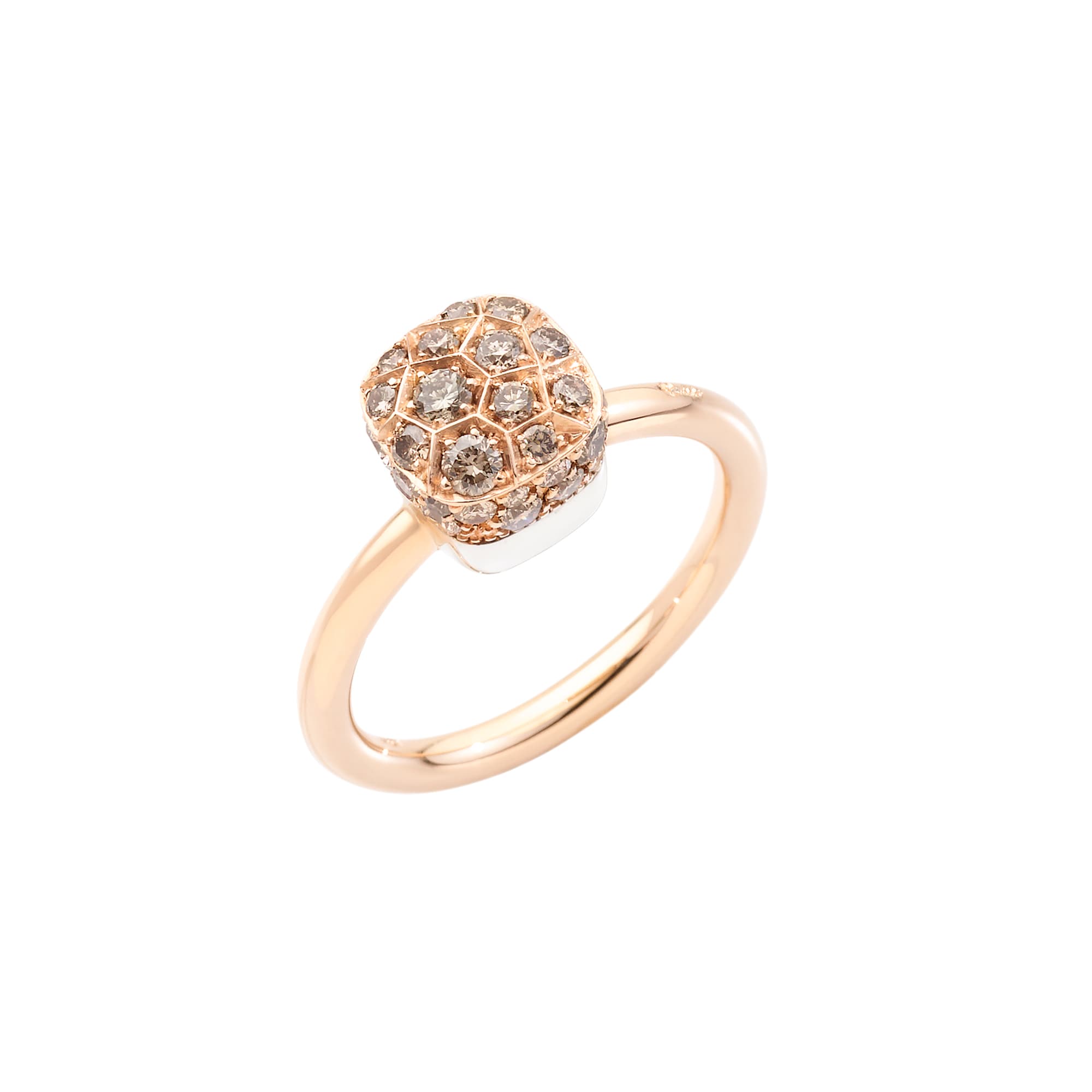 Ring, Nudo Petit Solitaire brune diamanter 0,90 ct