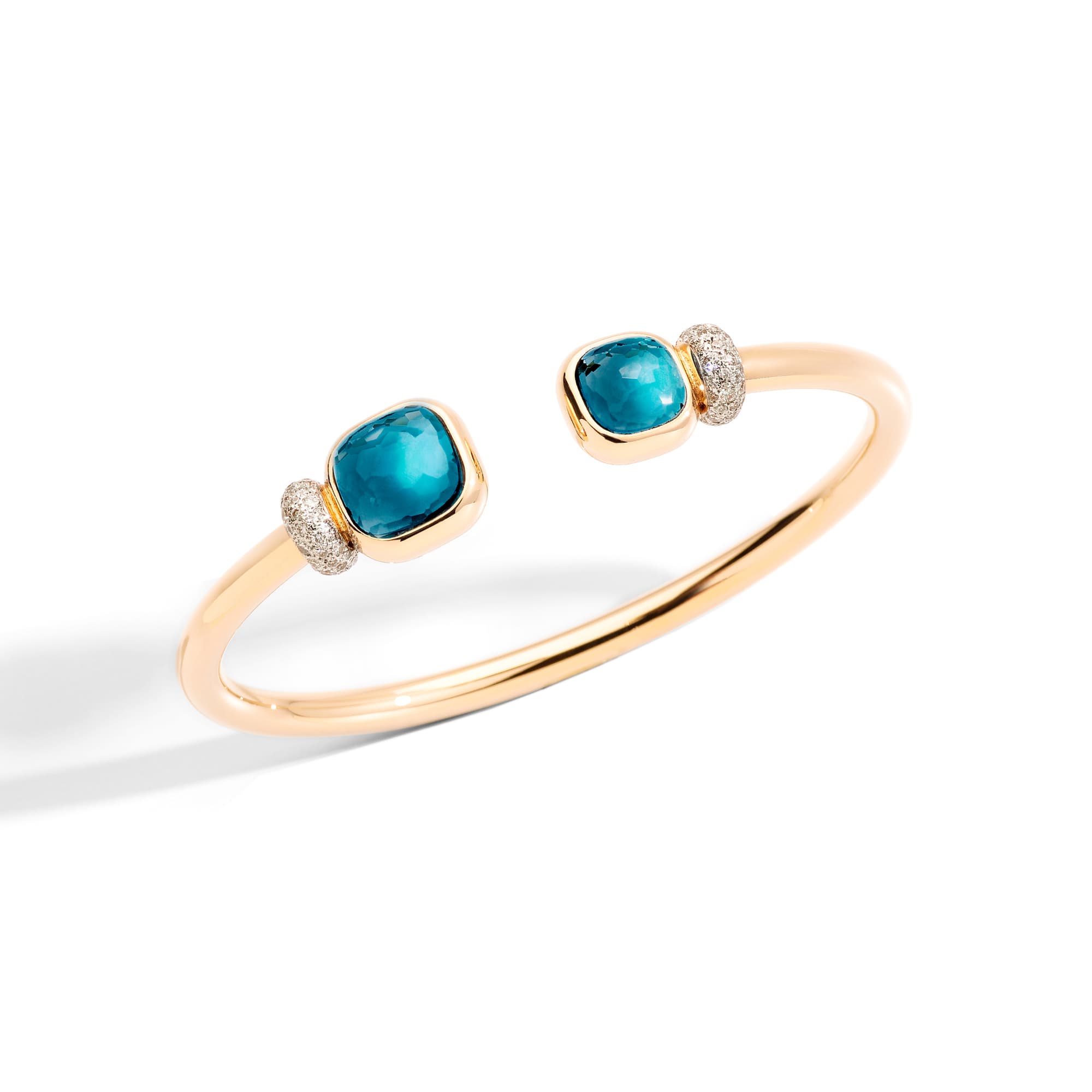 Armring, Nudo London Blue Topas og diamanter 0,50 ct