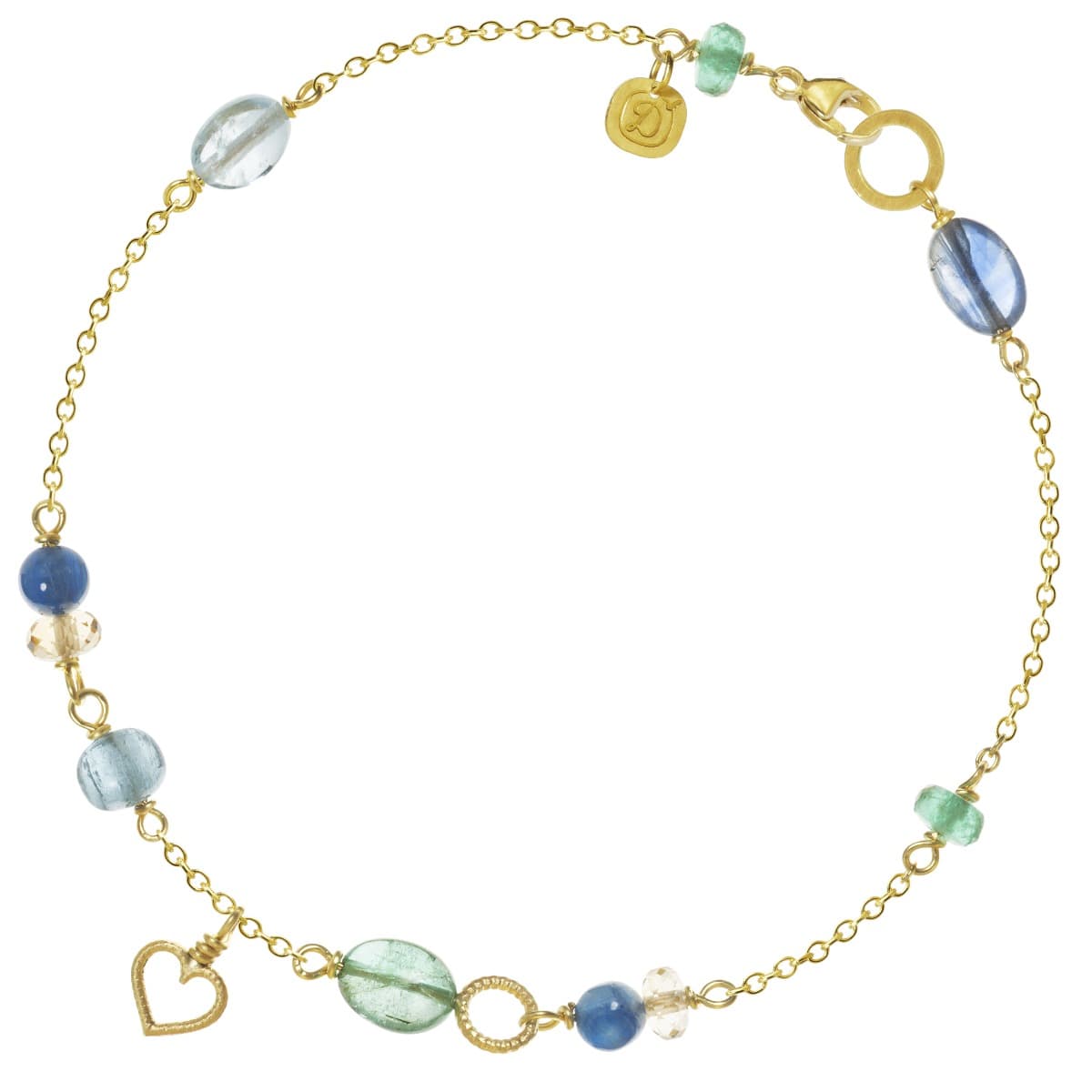 Armbånd, Piccolo Sea Breeze gult gull