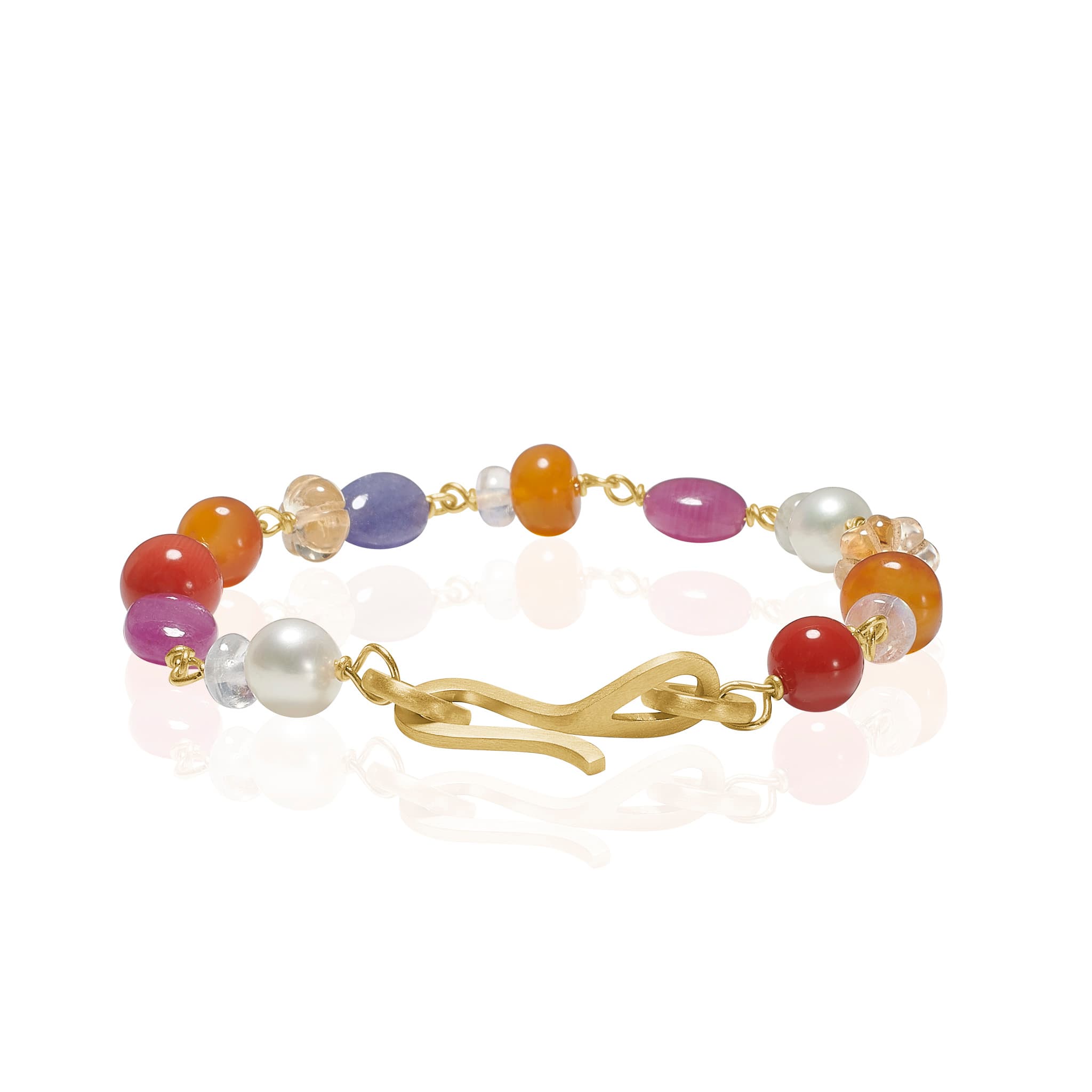 Armbånd, Grand Piccolo Wild Berry gult gull