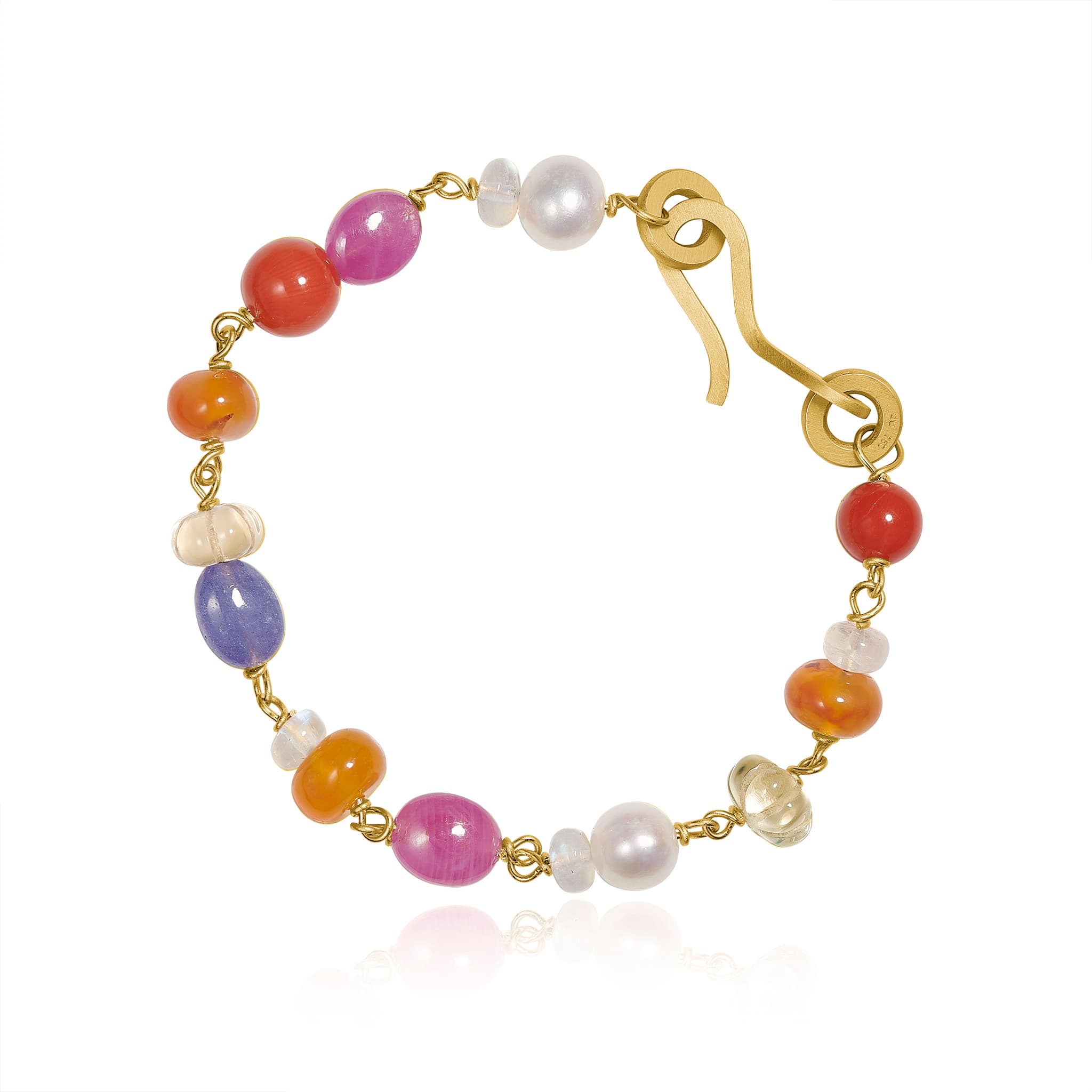 Armbånd, Grand Piccolo Wild Berry gult gull