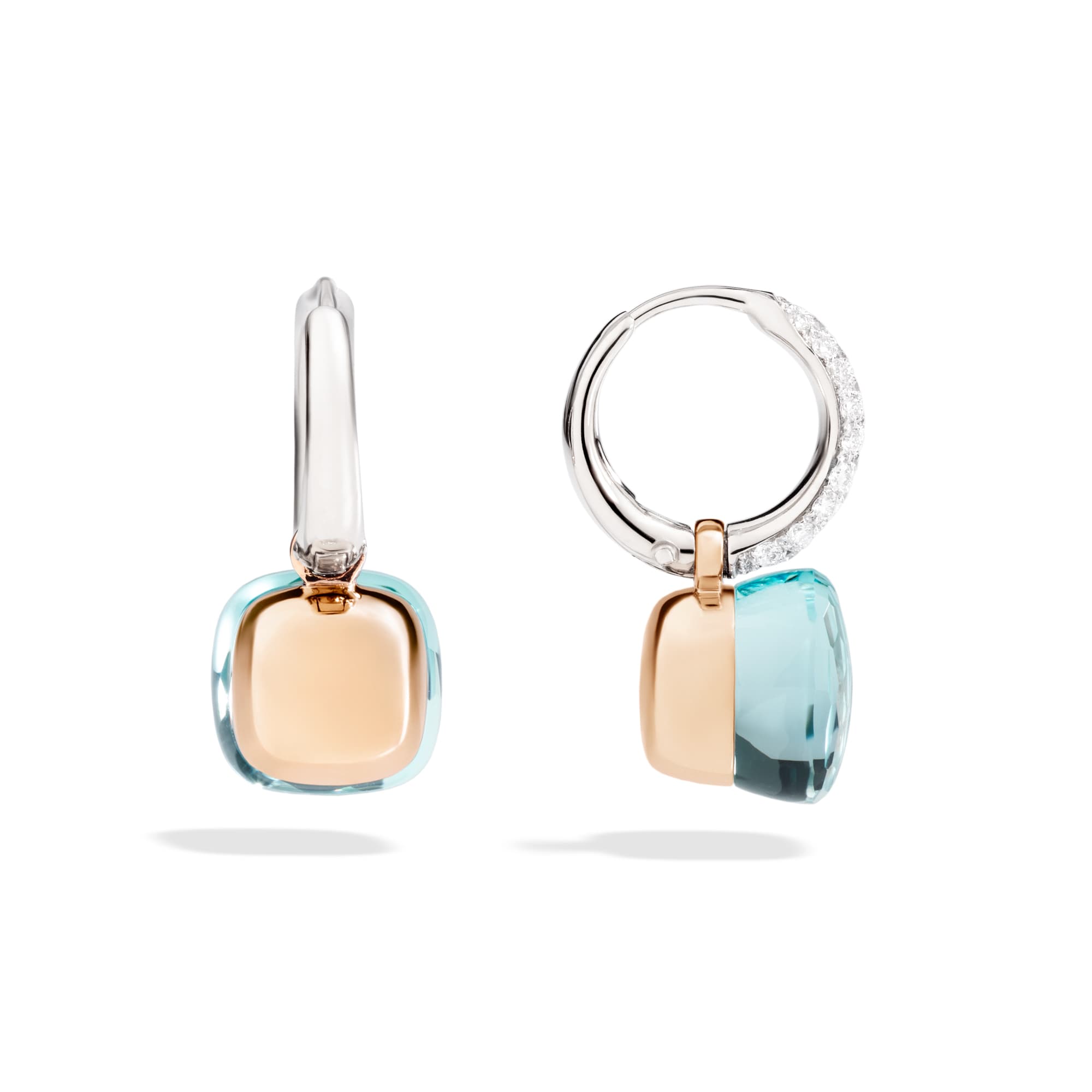 Øredobber, Nudo Drop Sky Blue Topas og diamanter 0,50 ct