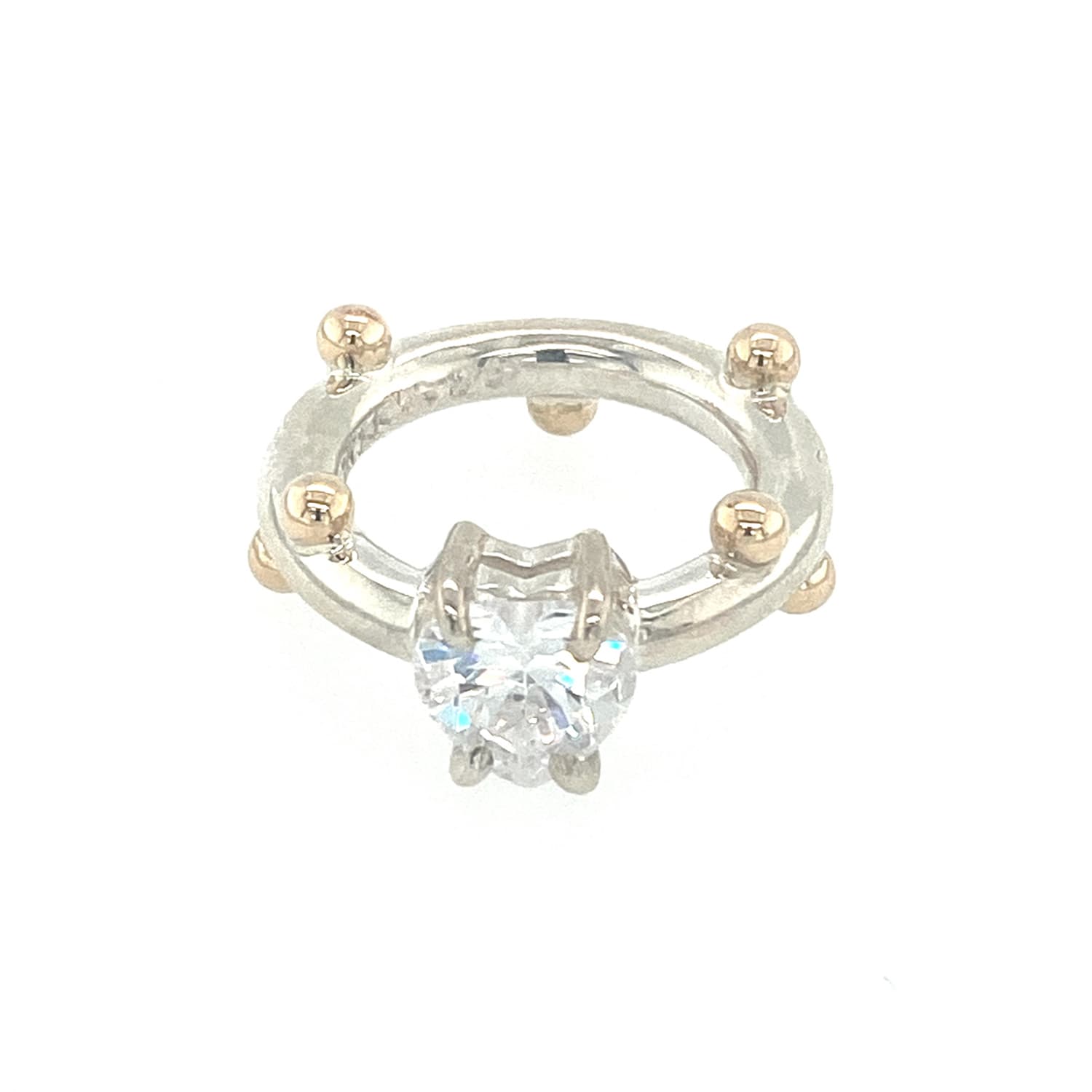 Ring, Rikke Hjerte Zirconia hvit