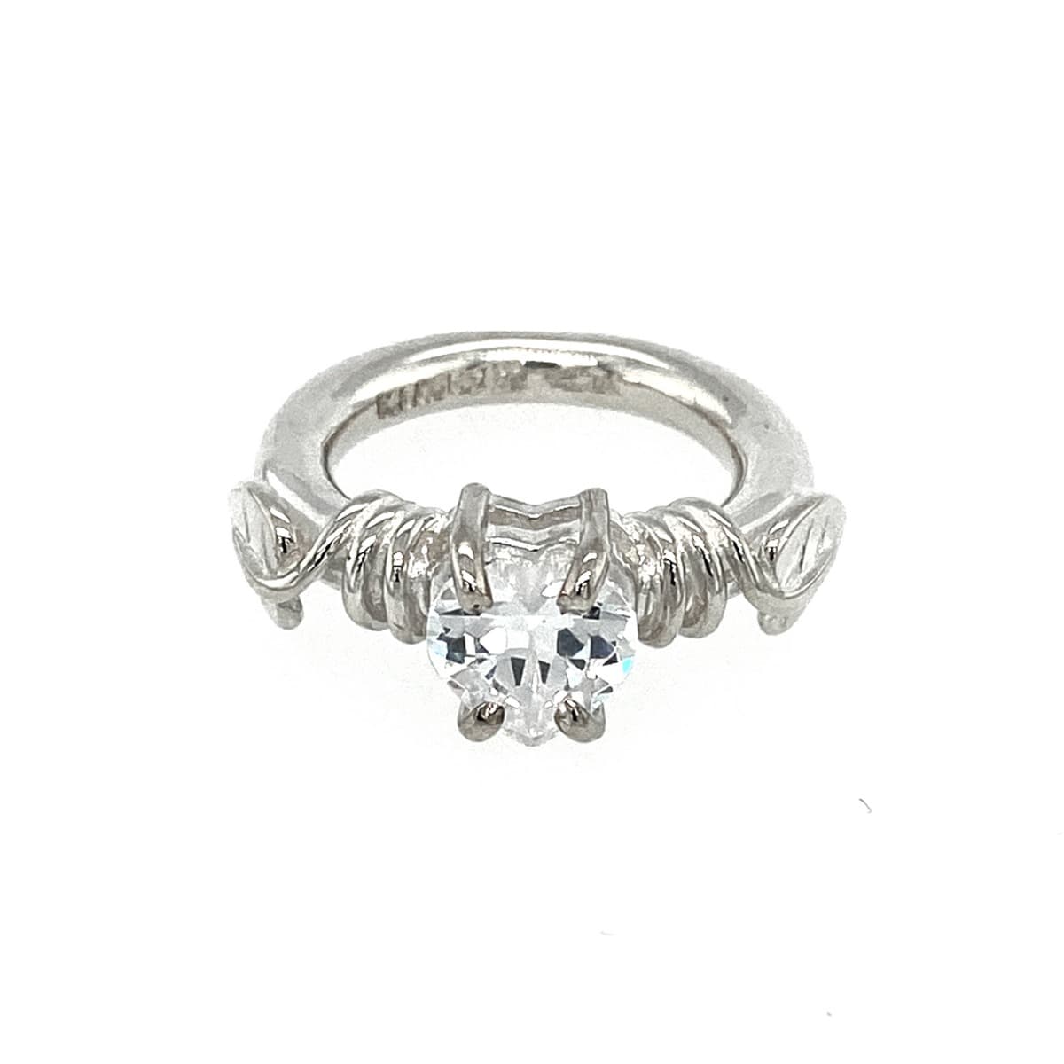 Ring, Bladring Zirconia hvit
