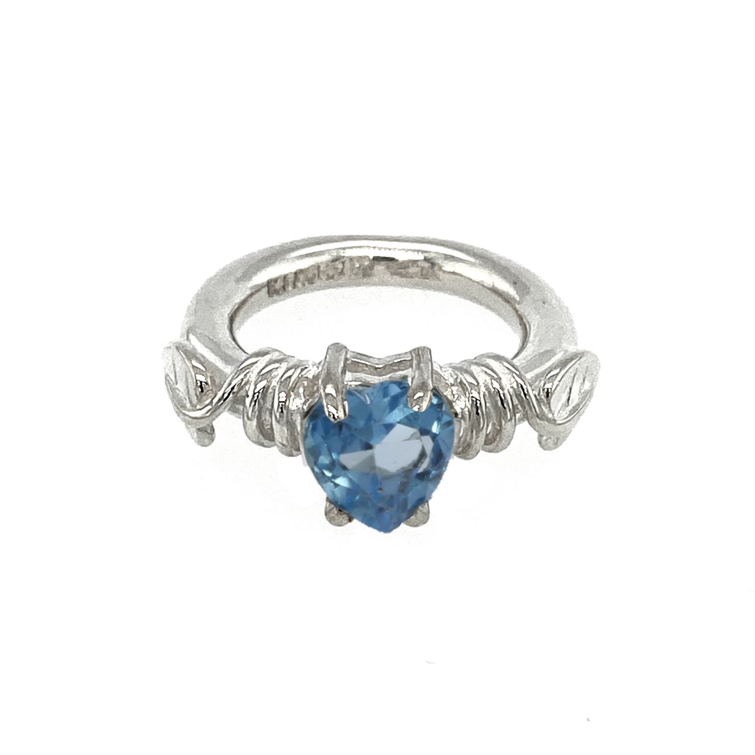 Ring, Bladring Swiss Blue Topas