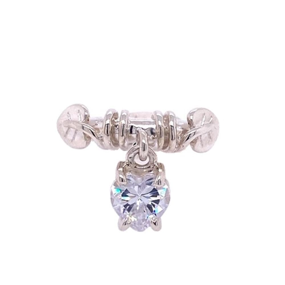 Ring, Bladring Zirconia hvit hengende