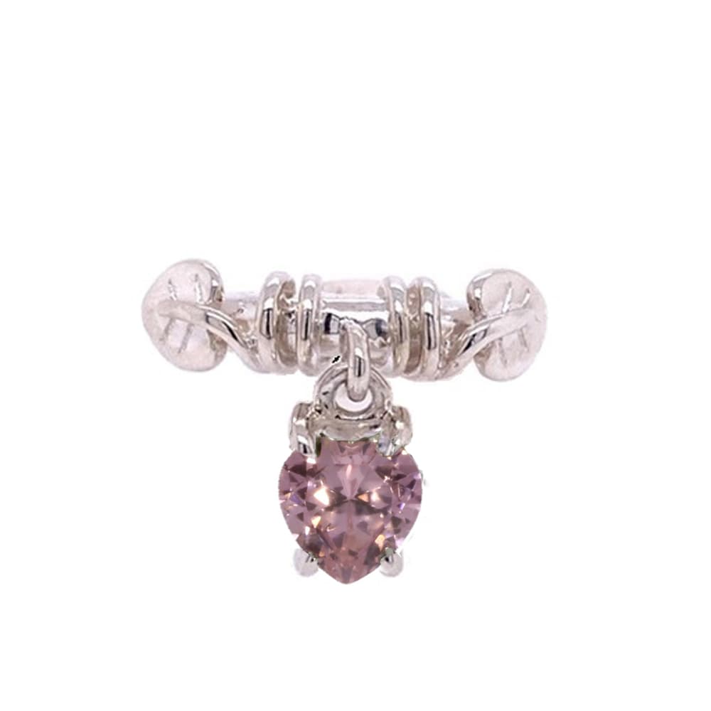 Ring, Bladring Zirconia rosa hengende