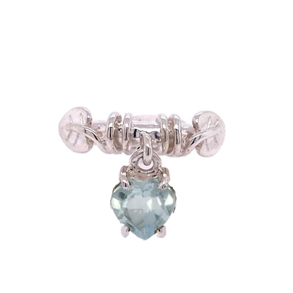 Ring, Bladring Sky Blue Topas hengende