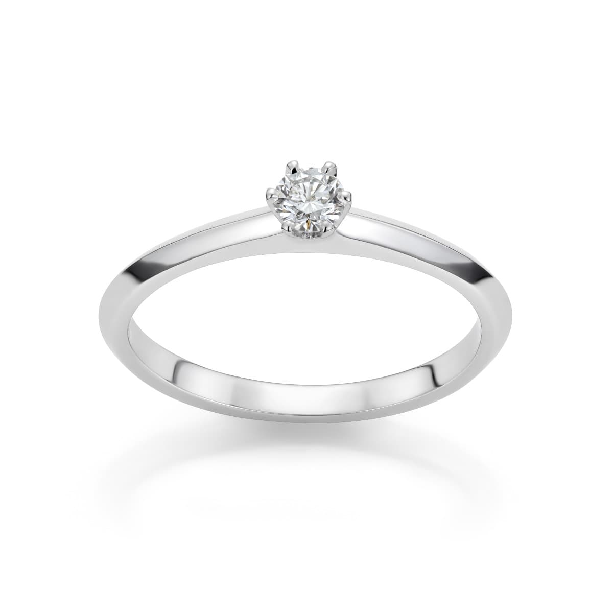 Ring, Solitær diamant 0,15 ct