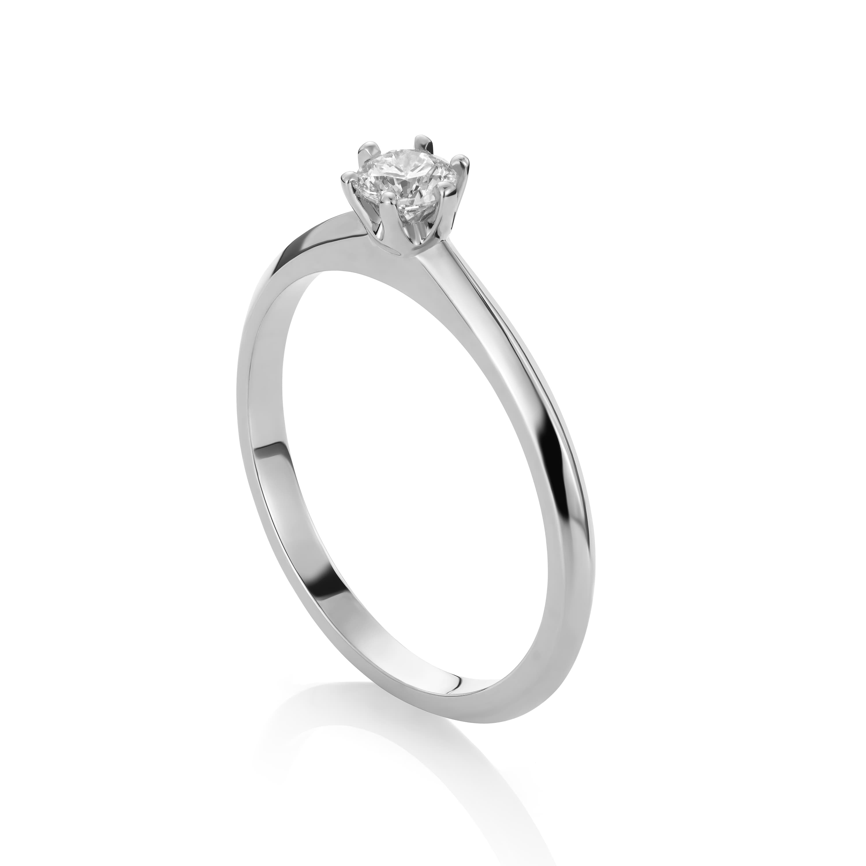 Ring, Solitær diamant 0,20 ct
