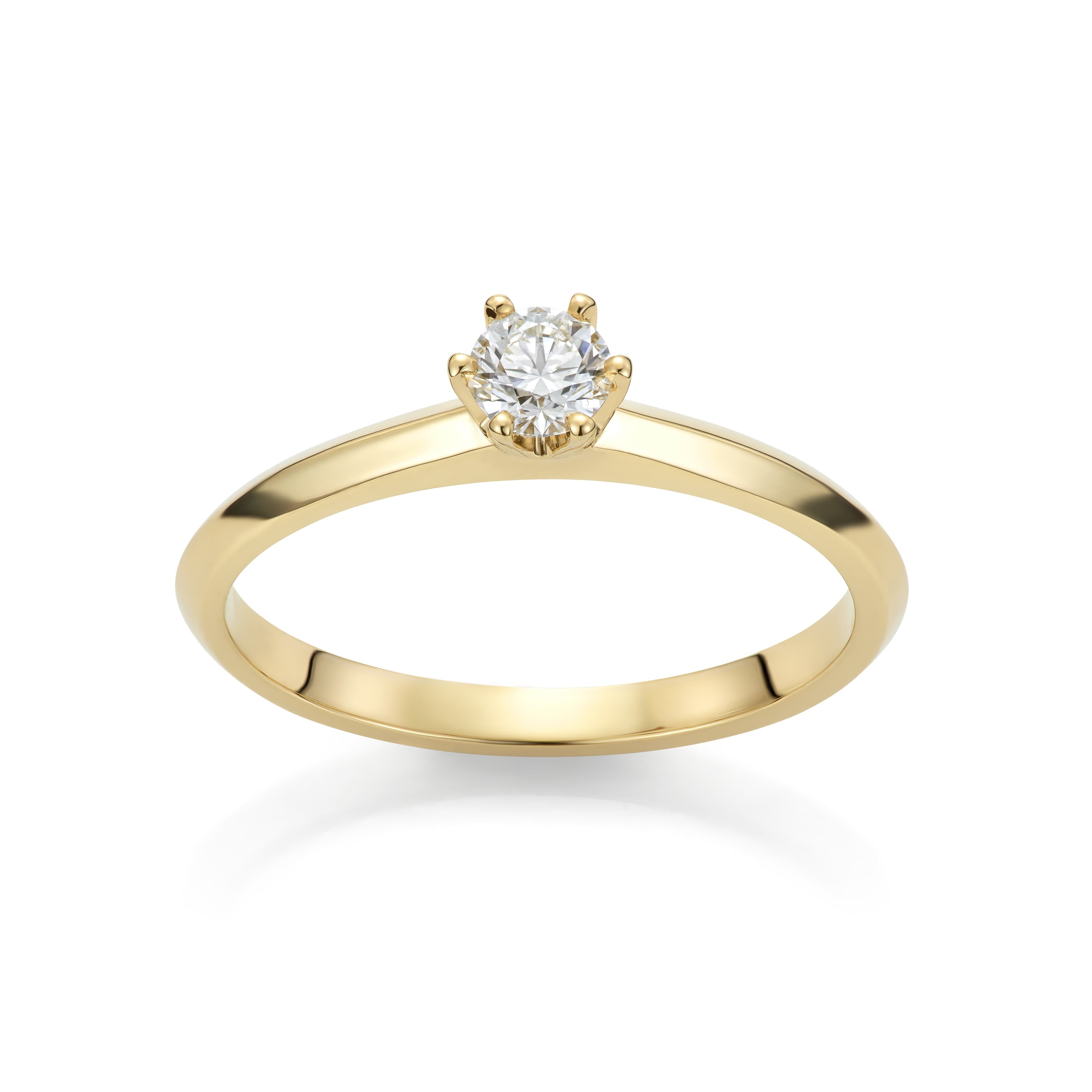 Ring, Solitær diamant 0,20 ct