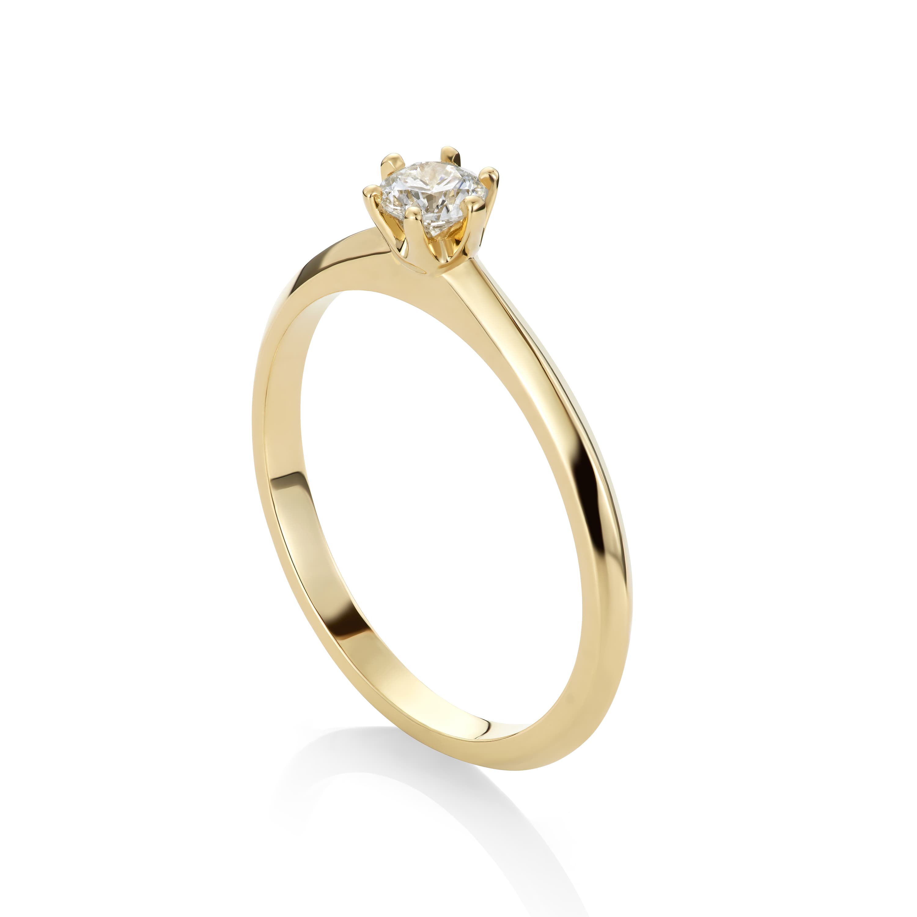 Ring, Solitær diamant 0,20 ct