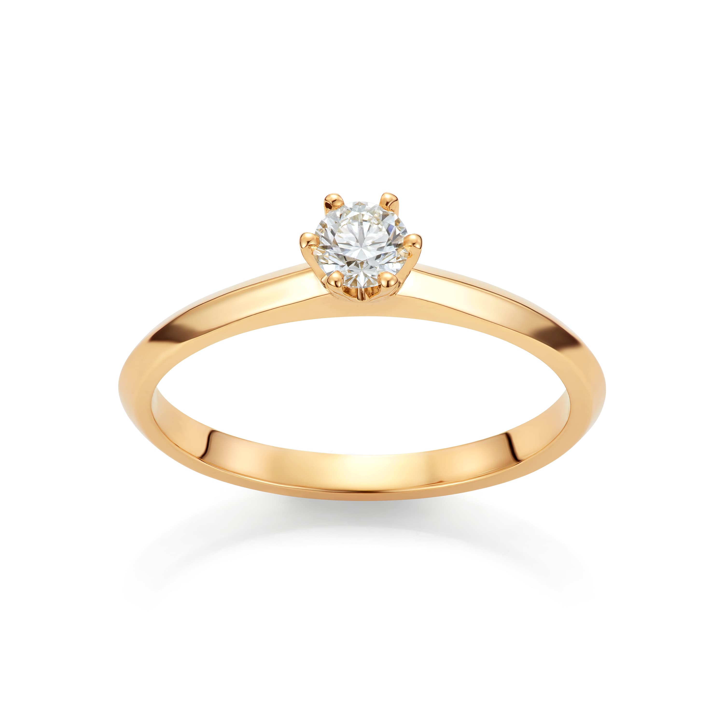 Ring, Solitær diamant 0,20 ct