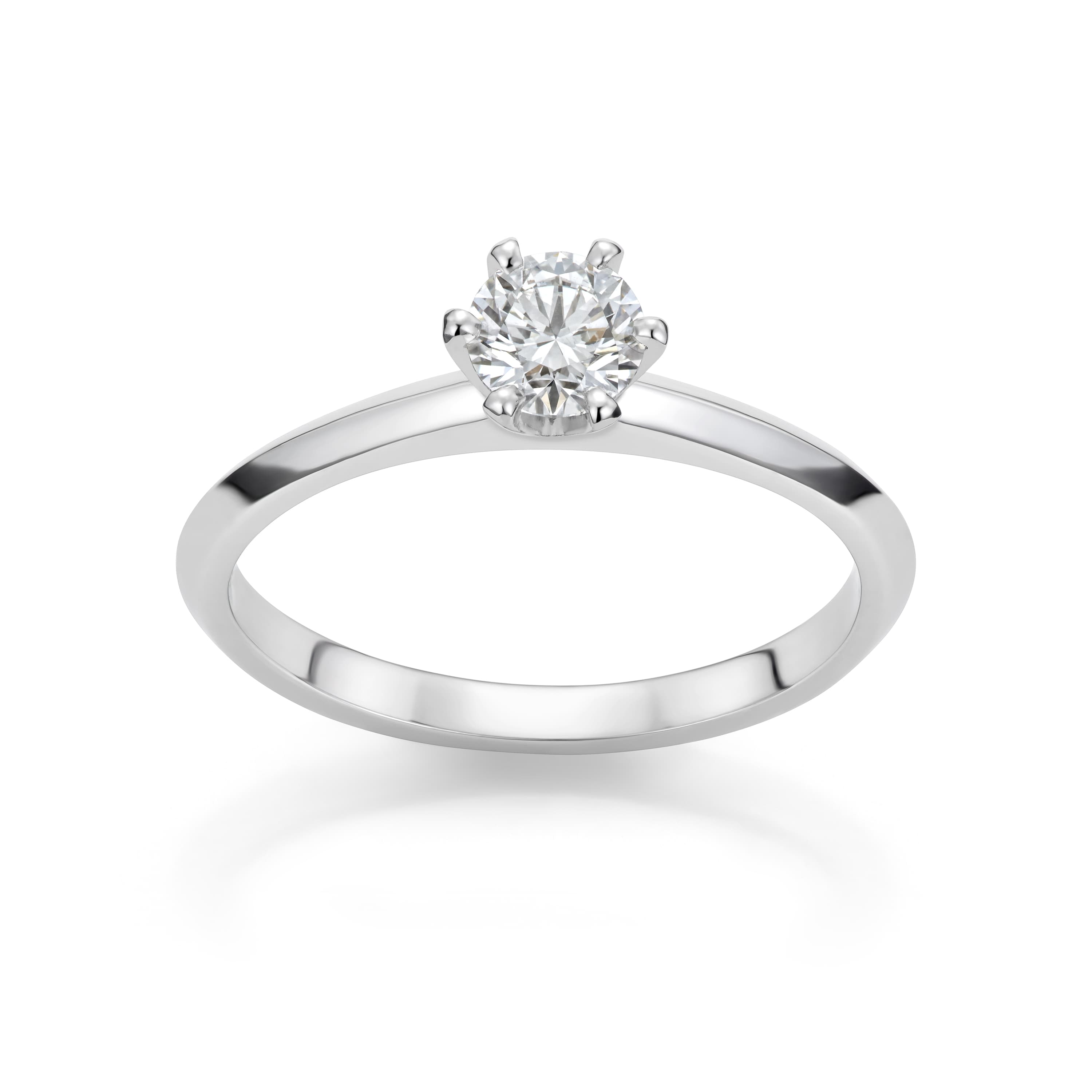 Ring, Solitær diamant 0,40 ct