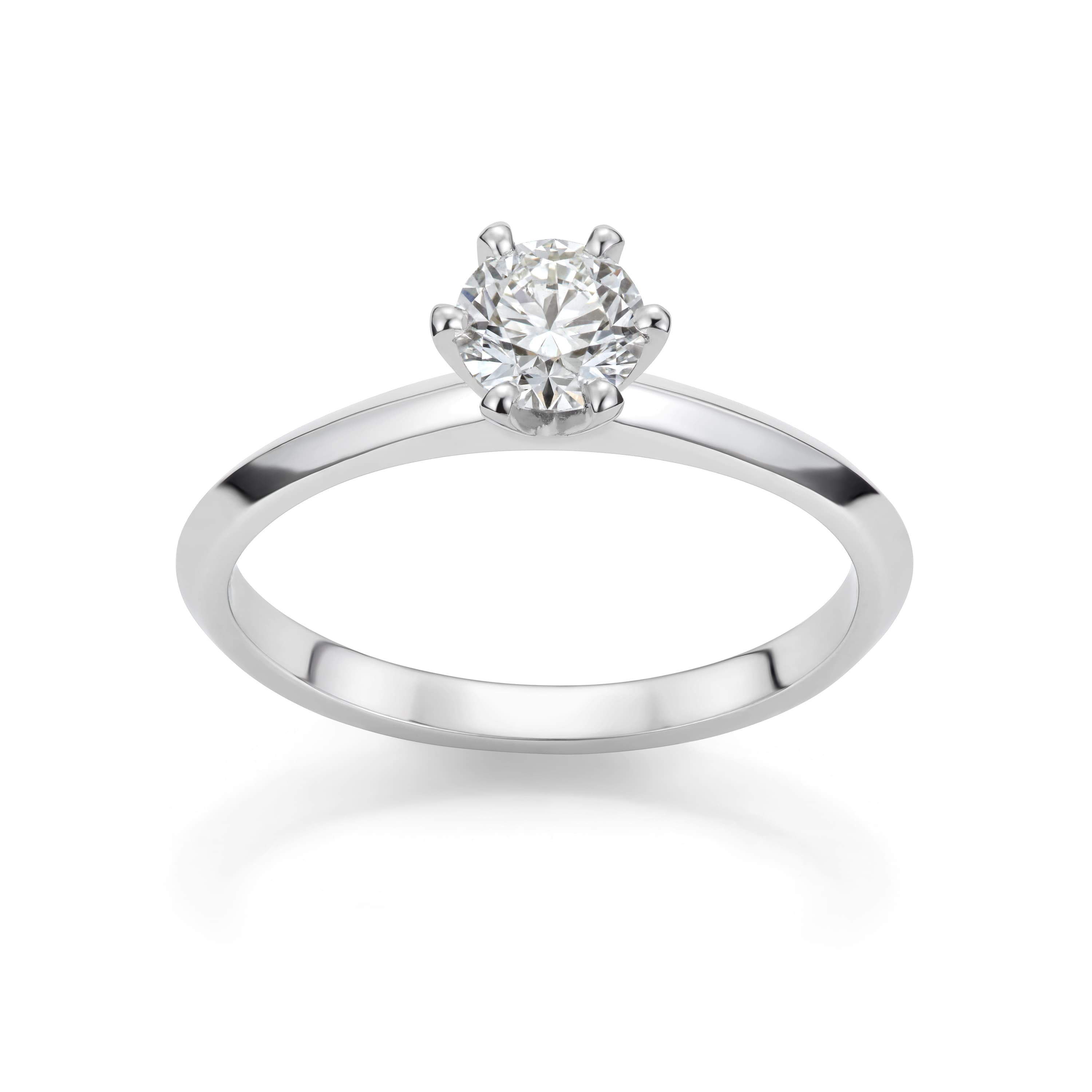 Ring, Solitær diamant 0,50 ct