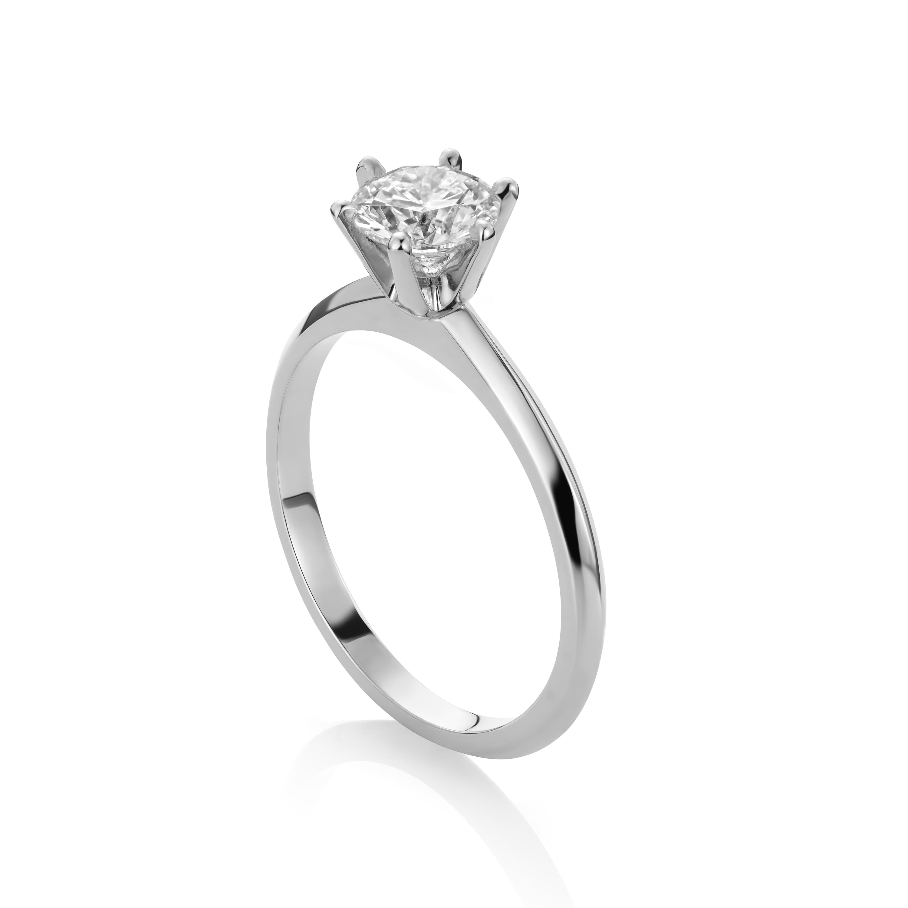 Ring, Solitær diamant 0,70 ct