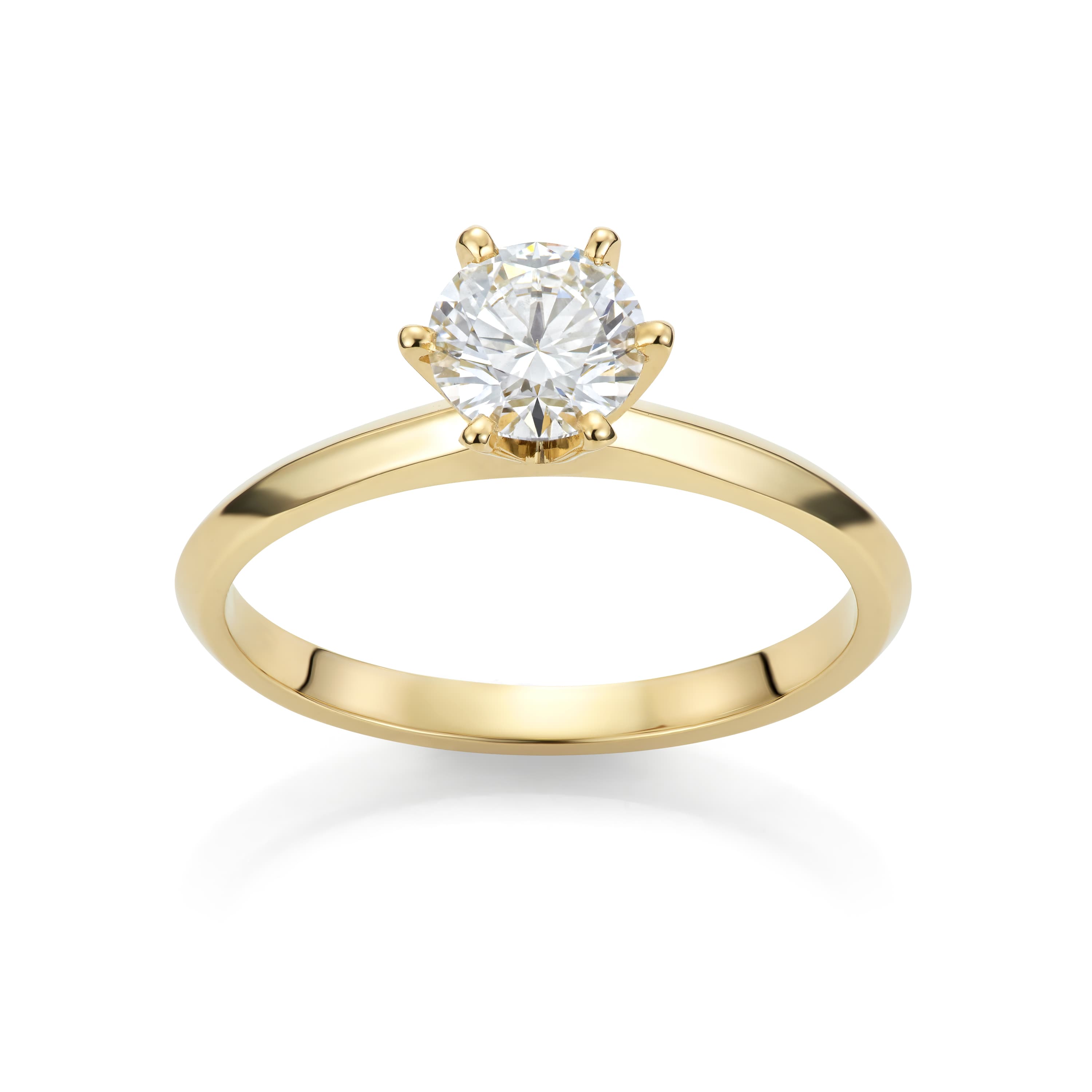 Ring, Solitær diamant 0,70 ct