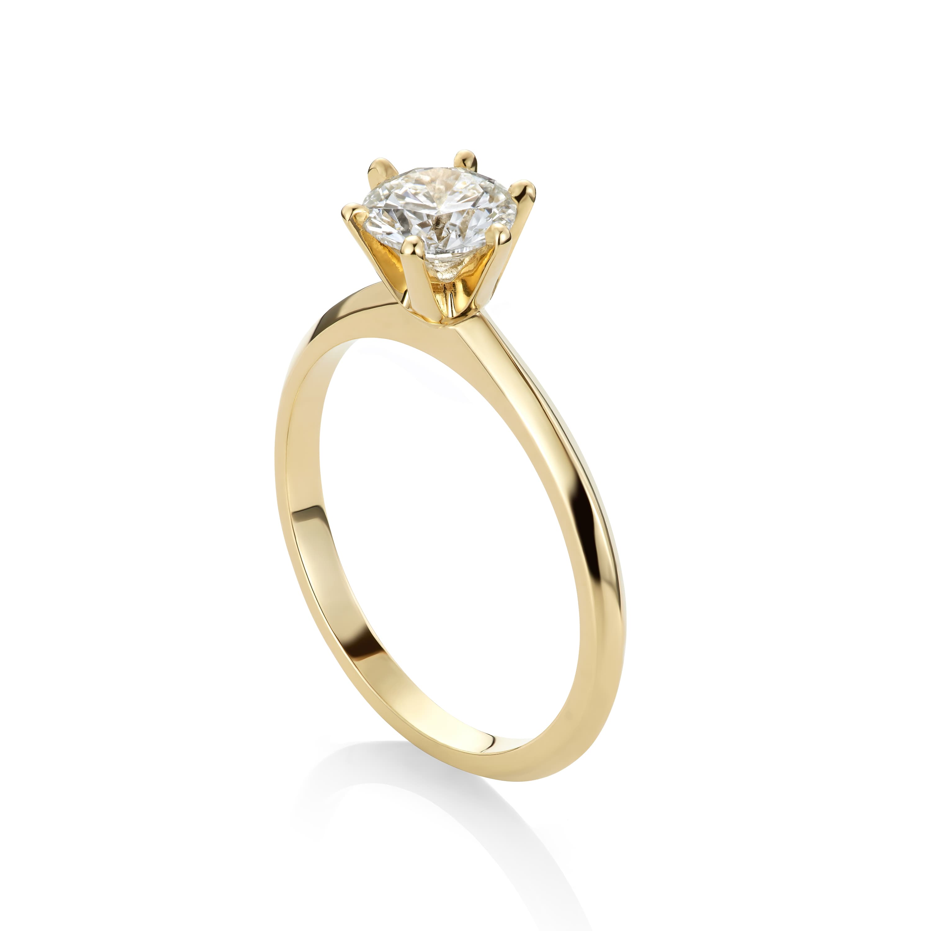 Ring, Solitær diamant 0,70 ct