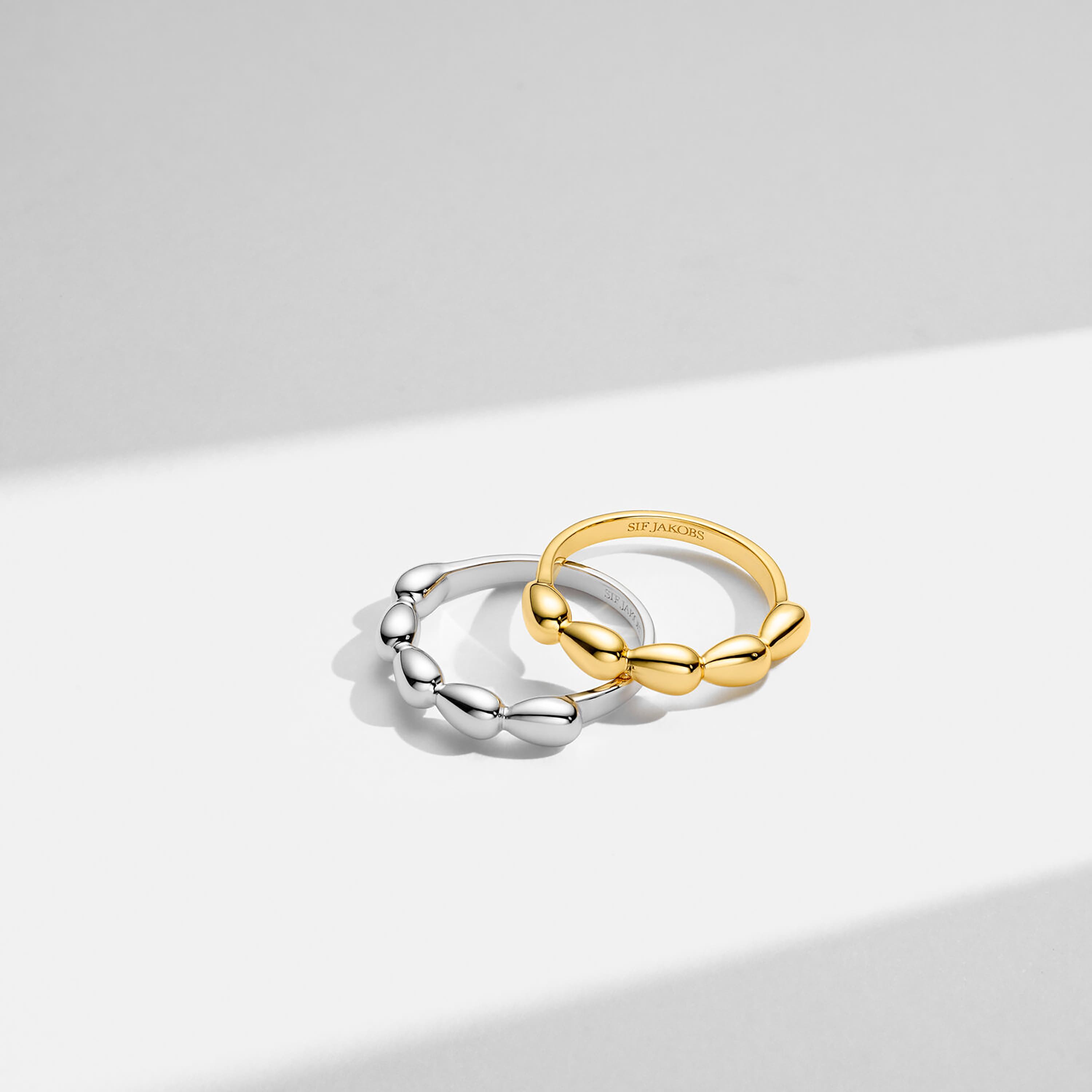 Ring, Goccia Piccolo Pianura sølv