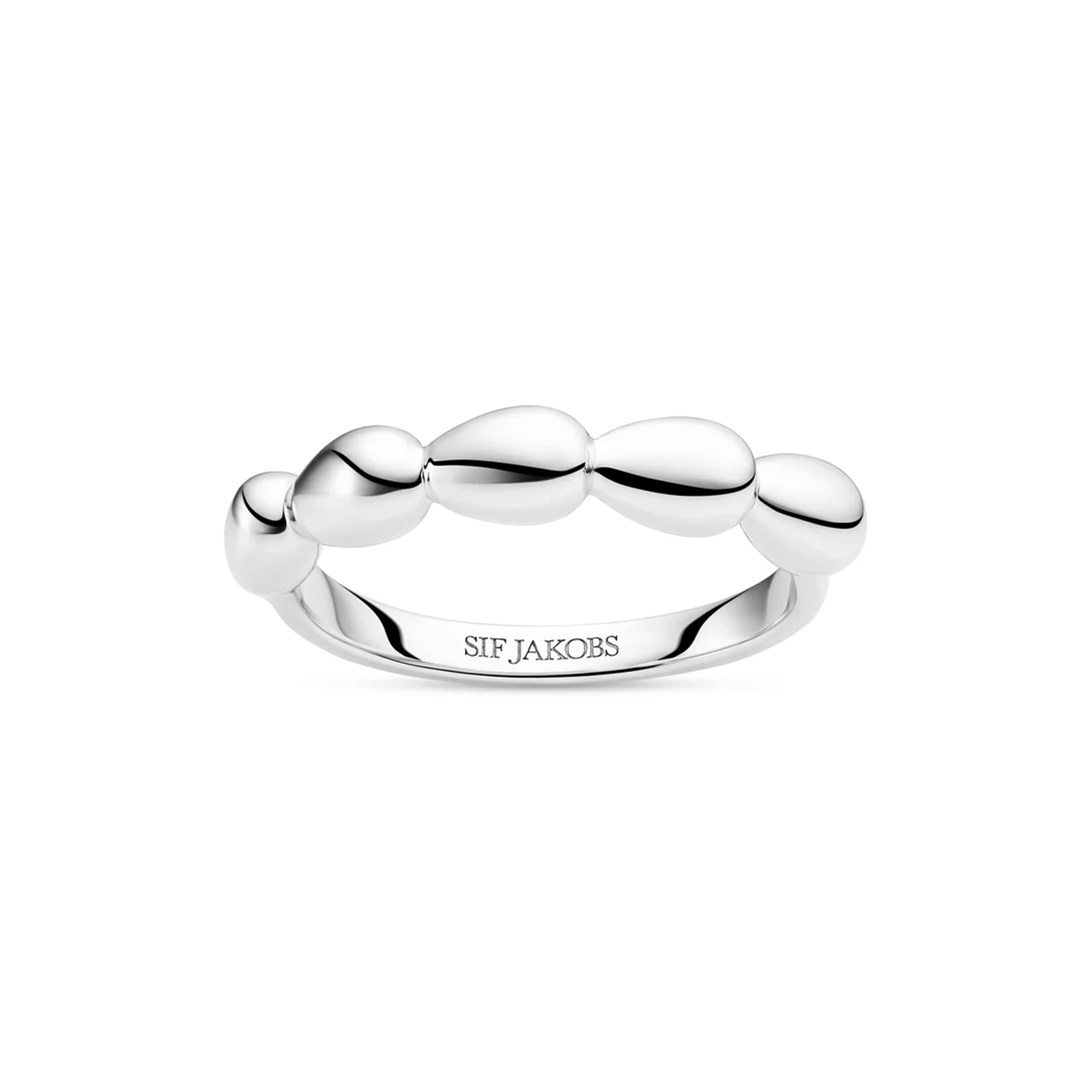 Ring, Goccia Piccolo Pianura sølv